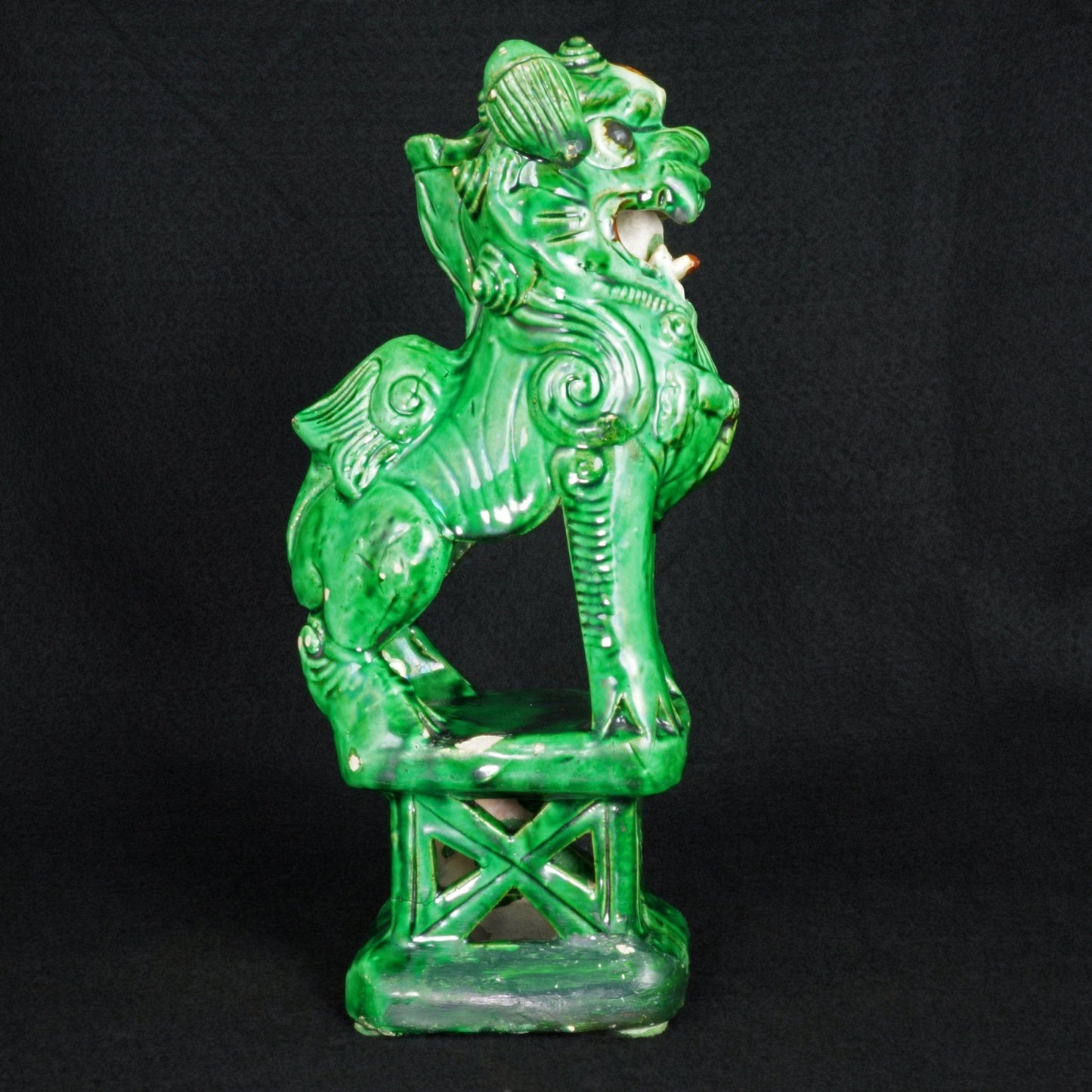 Chinese Ceramic Sancai Foo Dog Incense Stand 18th/19th Century - Bear and Raven Antiques