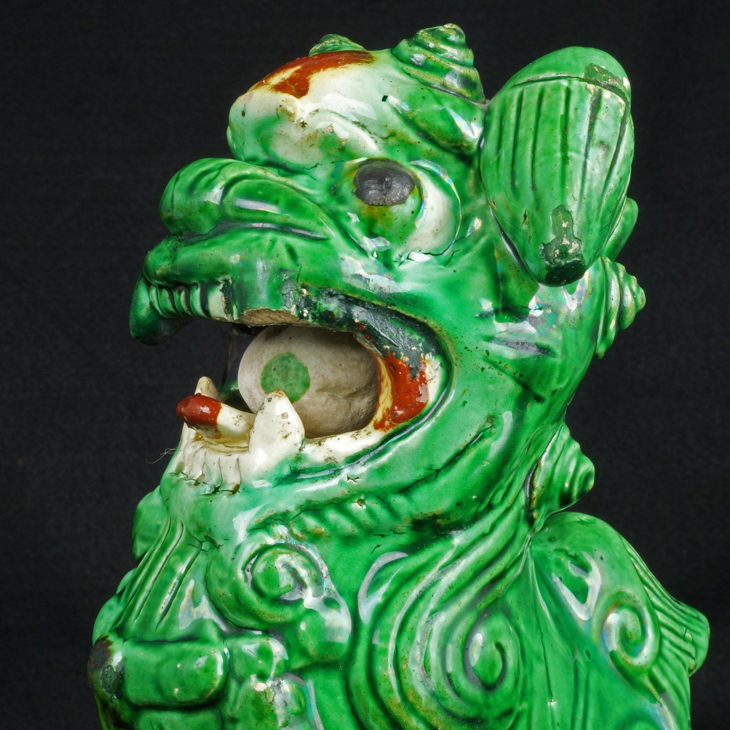 Chinese Ceramic Sancai Foo Dog Incense Stand 18th/19th Century - Bear and Raven Antiques