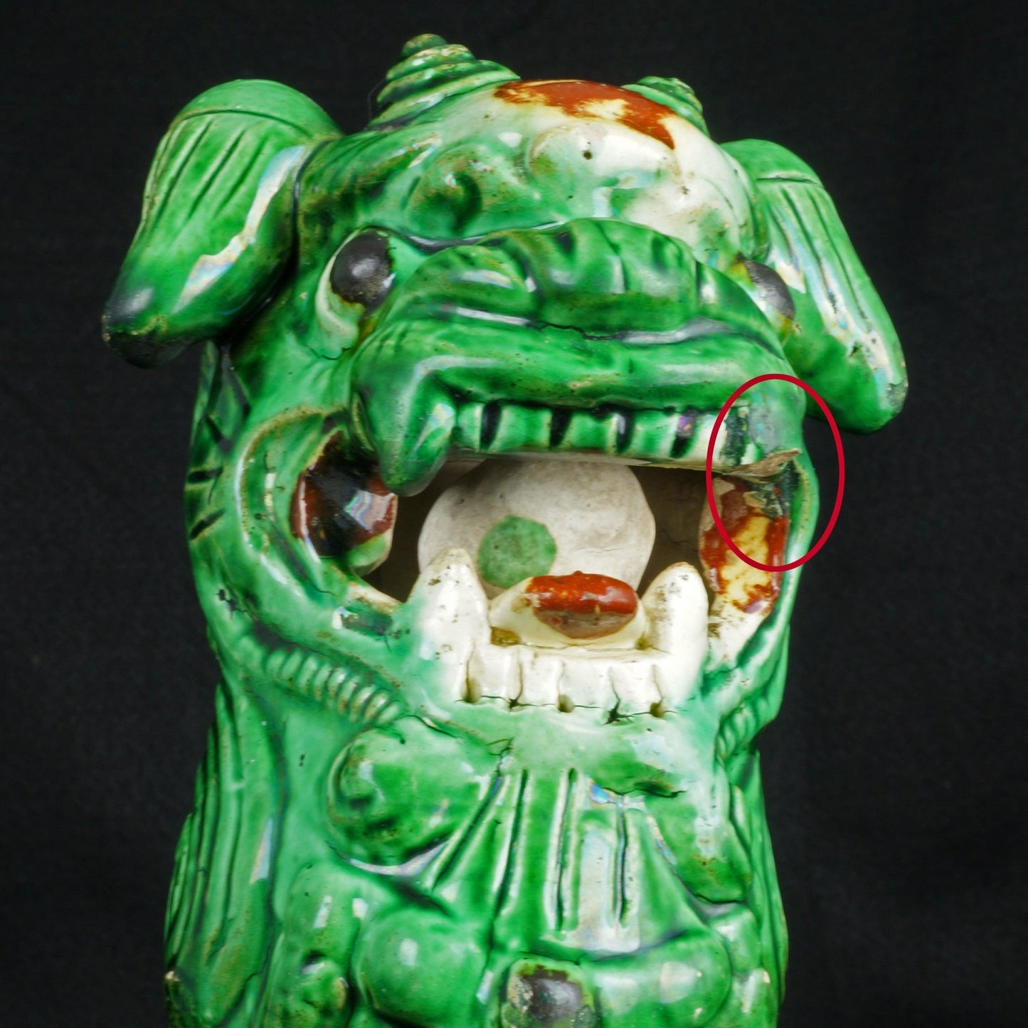 Chinese Ceramic Sancai Foo Dog Incense Stand 18th/19th Century - Bear and Raven Antiques