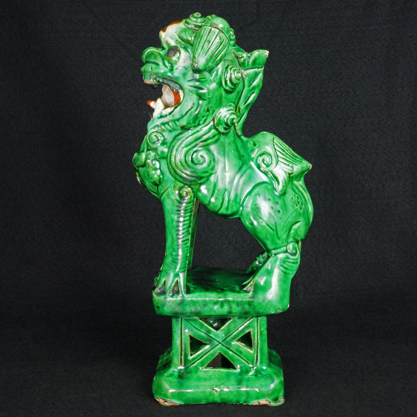 Chinese Ceramic Sancai Foo Dog Incense Stand 18th/19th Century - Bear and Raven Antiques