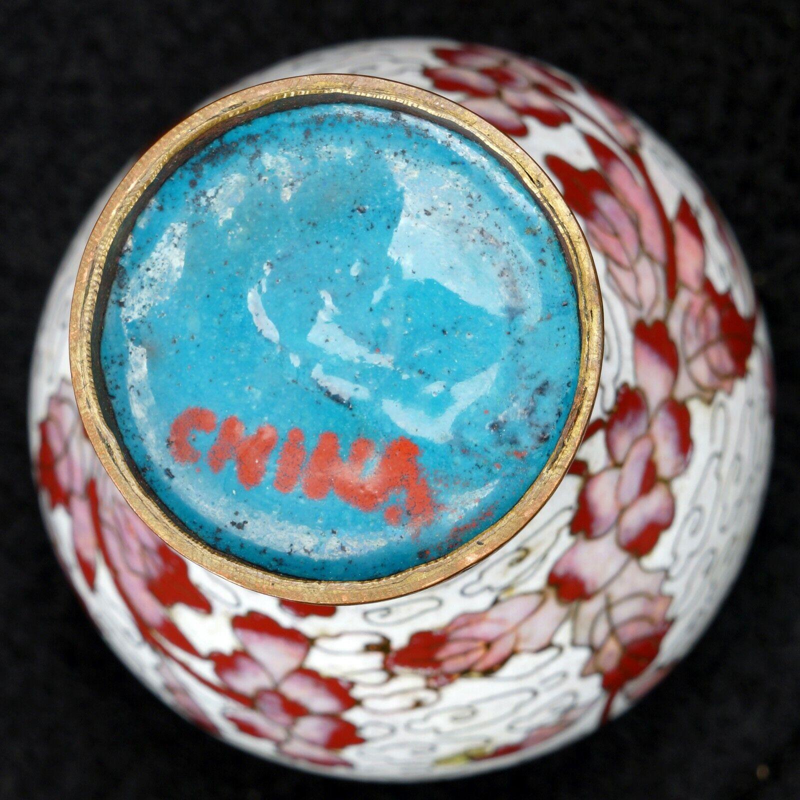 Chinese Cloisonné Miniature Jar with Lid circa 1900 - Bear and Raven Antiques