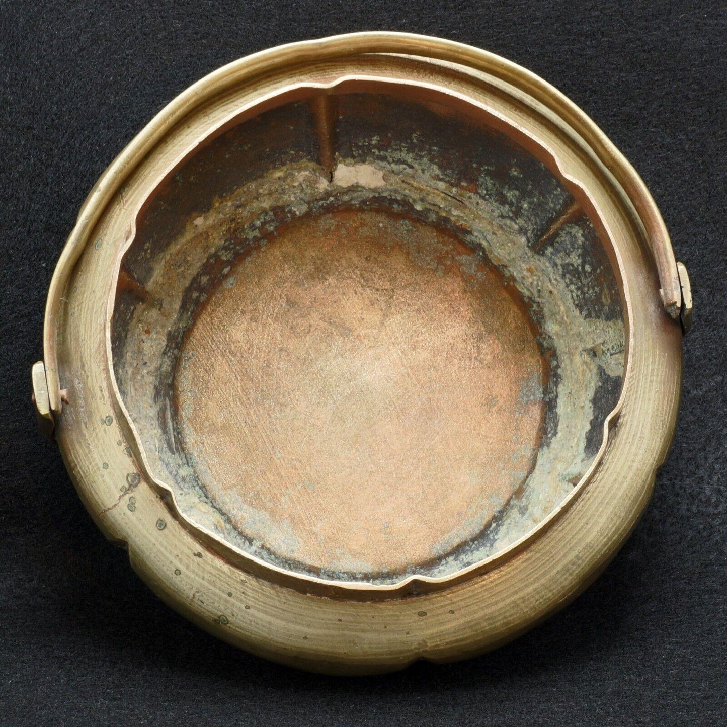 Chinese Copper Handled Hand Warmer with Pierced Top with Geese Circa 1900 - Bear and Raven Antiques