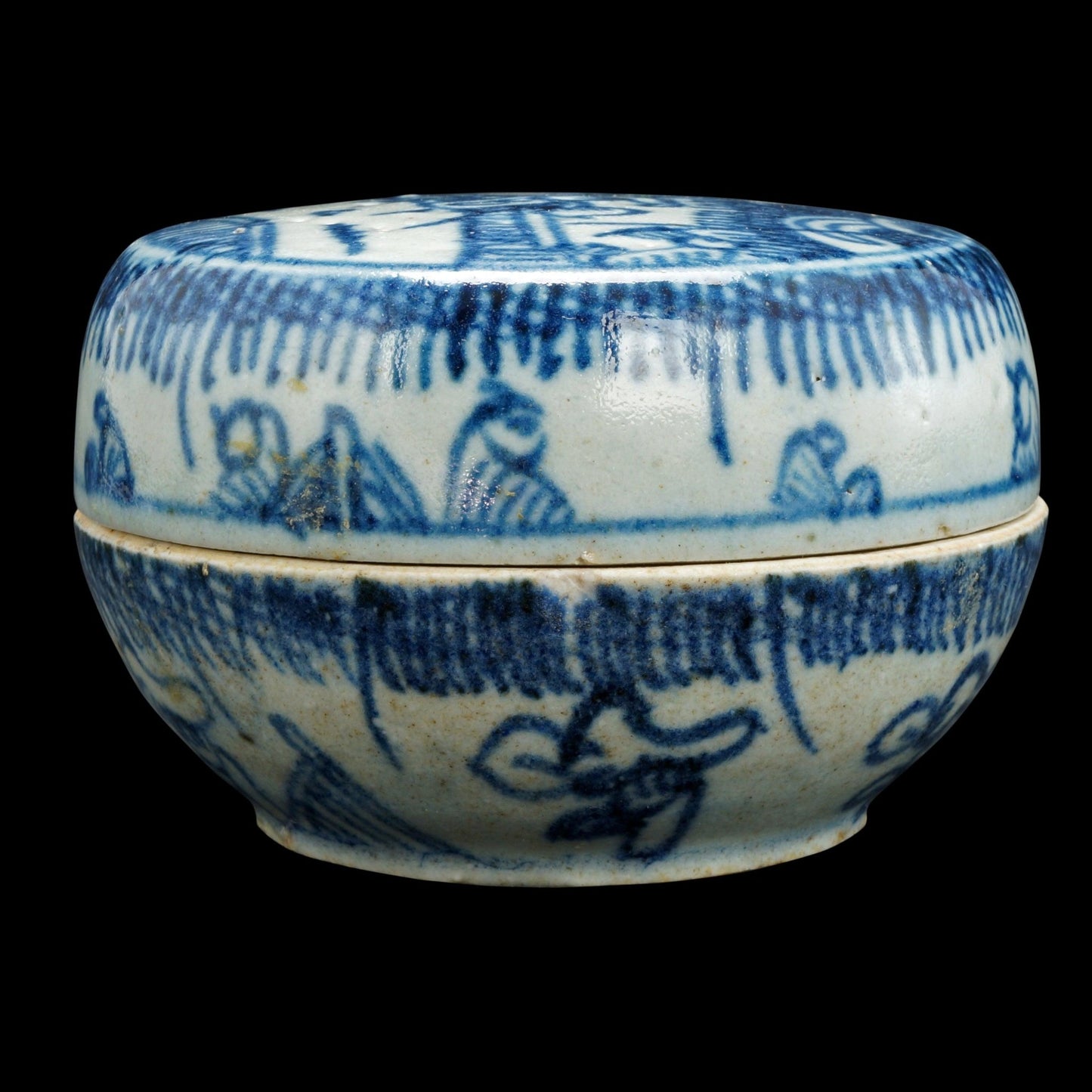 Chinese Early Ming Blue and White Lidded Box 15th C - Bear and Raven Antiques