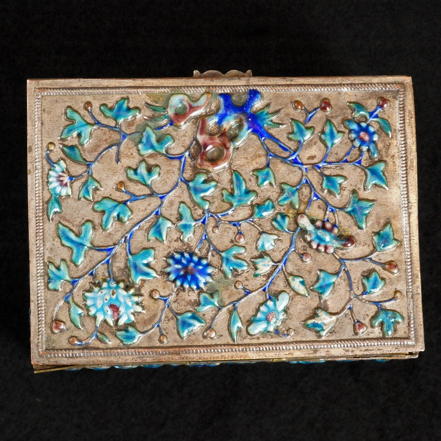 Chinese Enameled Metal Box Republic Period Circa 1930 - Bear and Raven Antiques