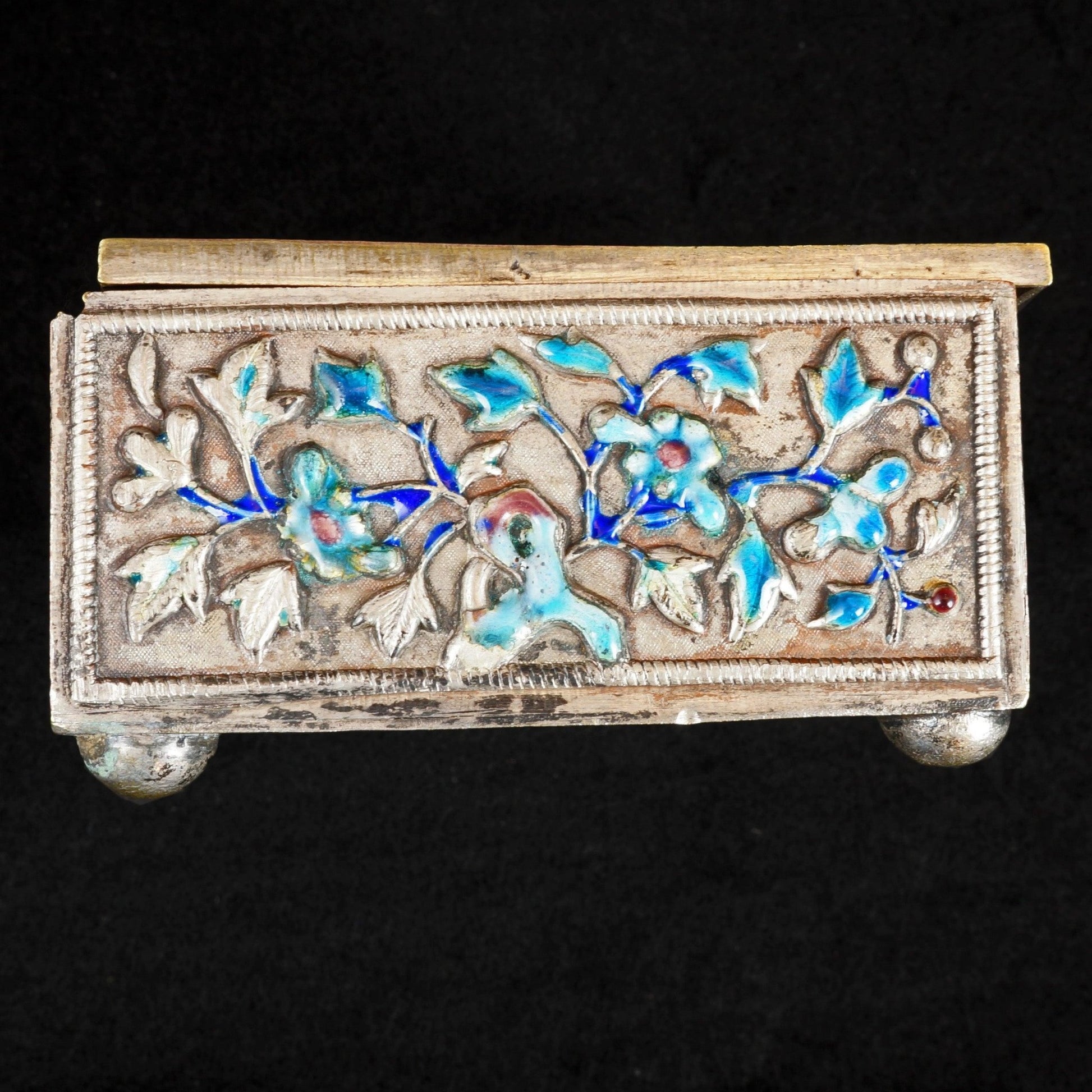 Chinese Enameled Metal Box Republic Period Circa 1930 - Bear and Raven Antiques