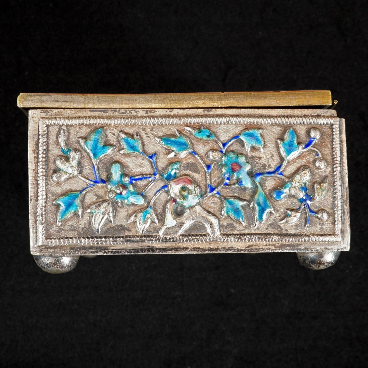 Chinese Enameled Metal Box Republic Period Circa 1930 - Bear and Raven Antiques