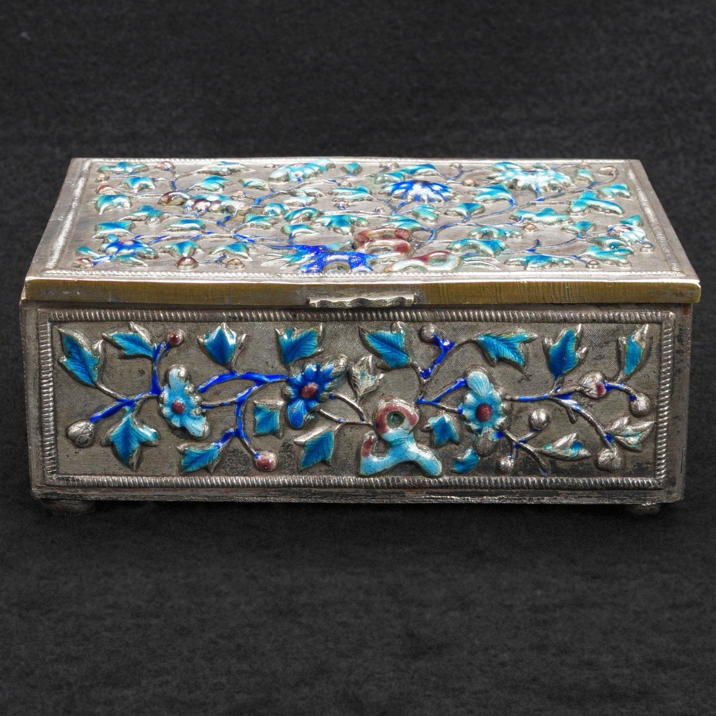 Chinese Enameled Metal Box Republic Period Circa 1930 - Bear and Raven Antiques