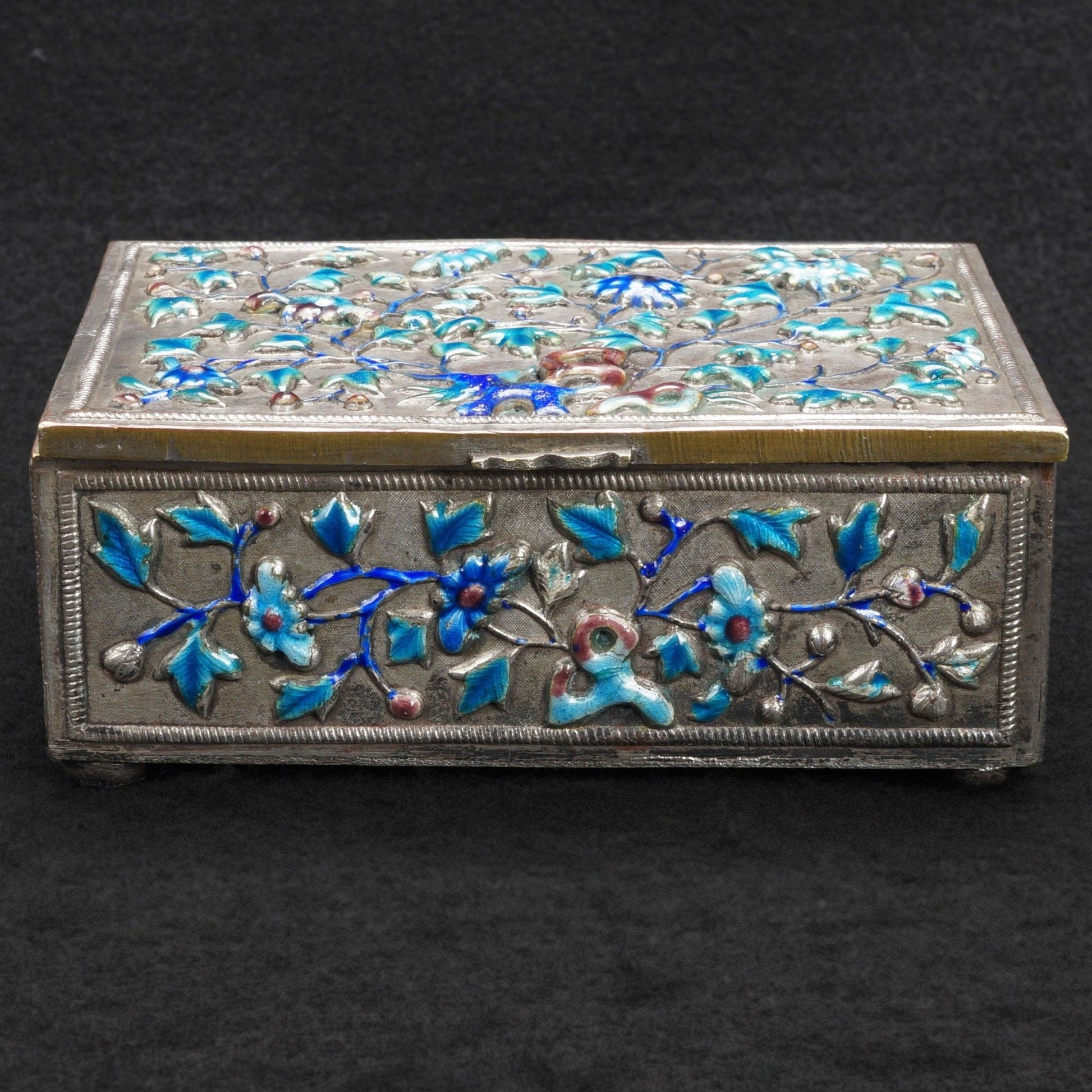 Chinese Enameled Metal Box Republic Period Circa 1930 - Bear and Raven Antiques