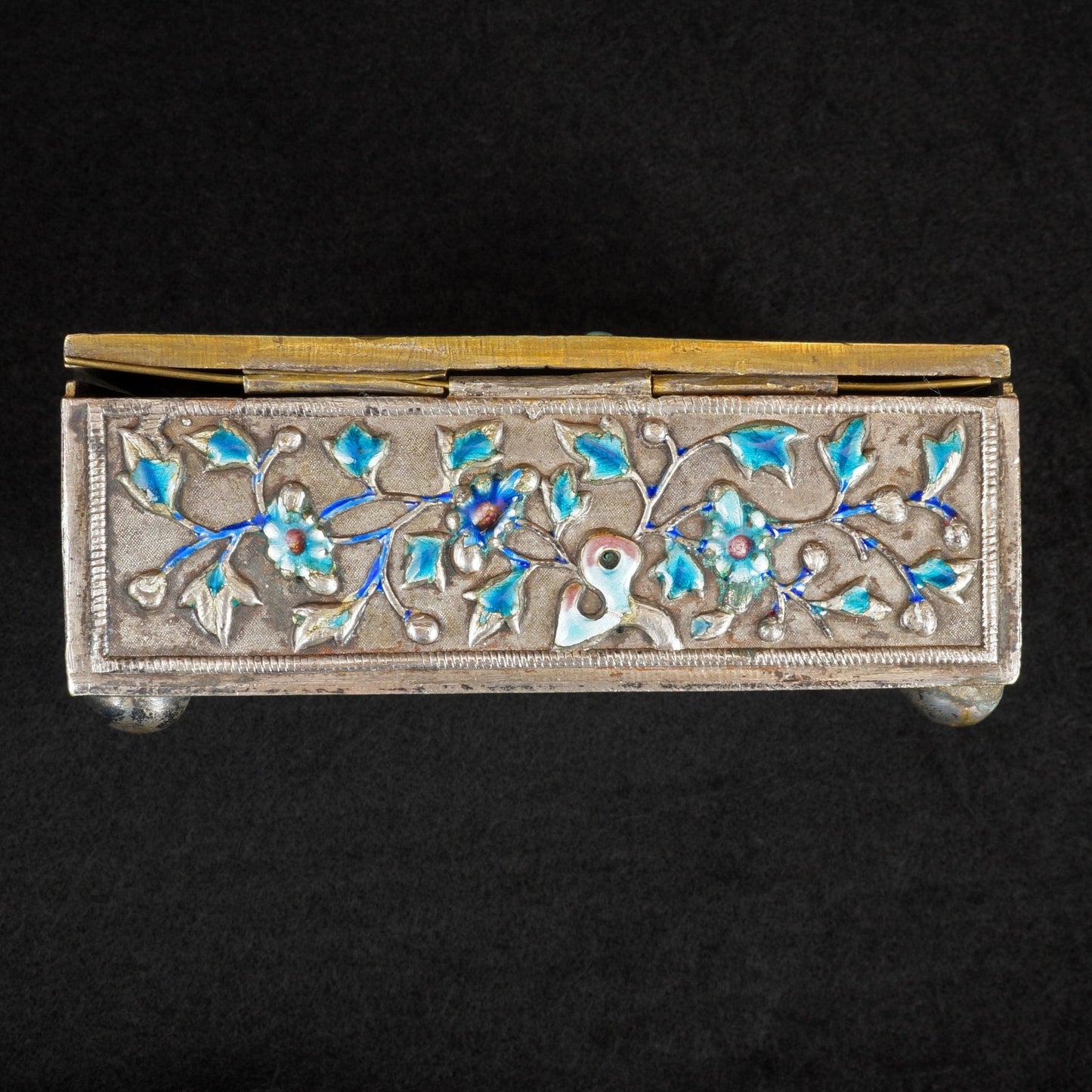 Chinese Enameled Metal Box Republic Period Circa 1930 - Bear and Raven Antiques