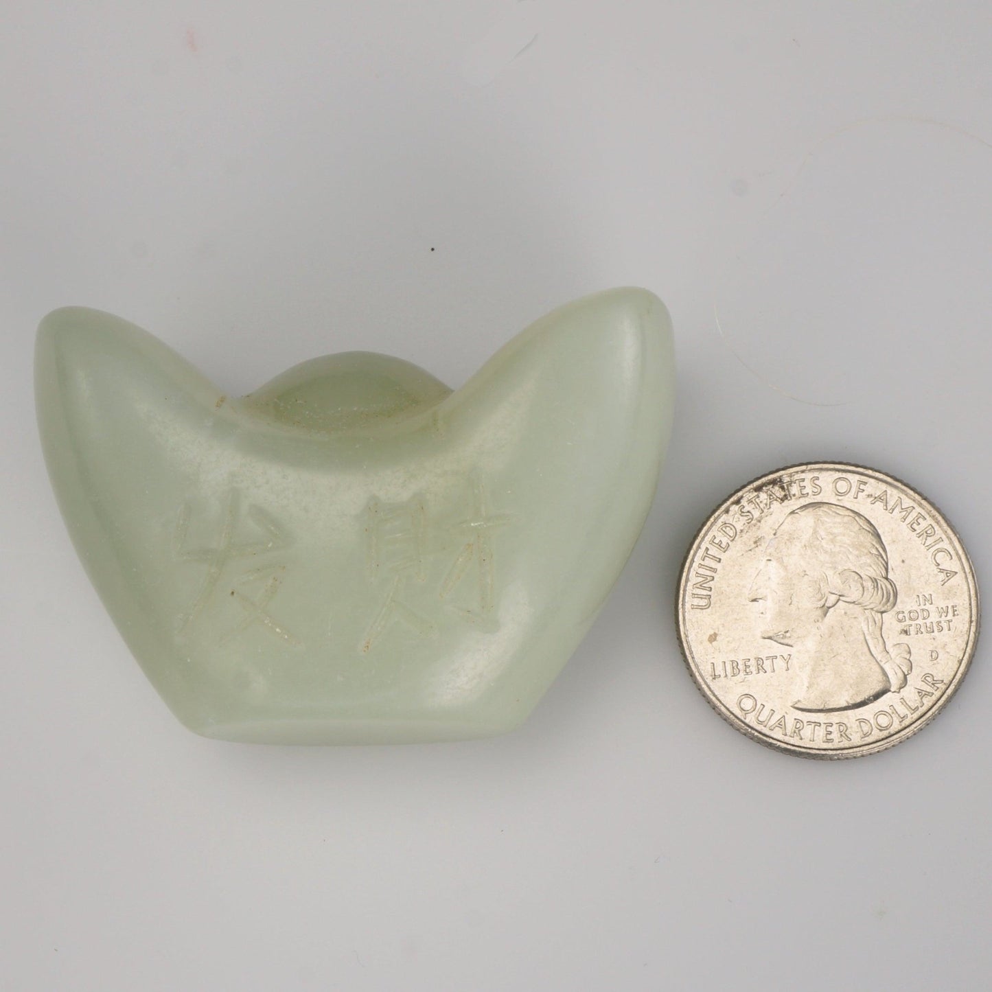Chinese Jade Toggle Ingot Pale Celadon Late Qing/Republic - Bear and Raven Antiques