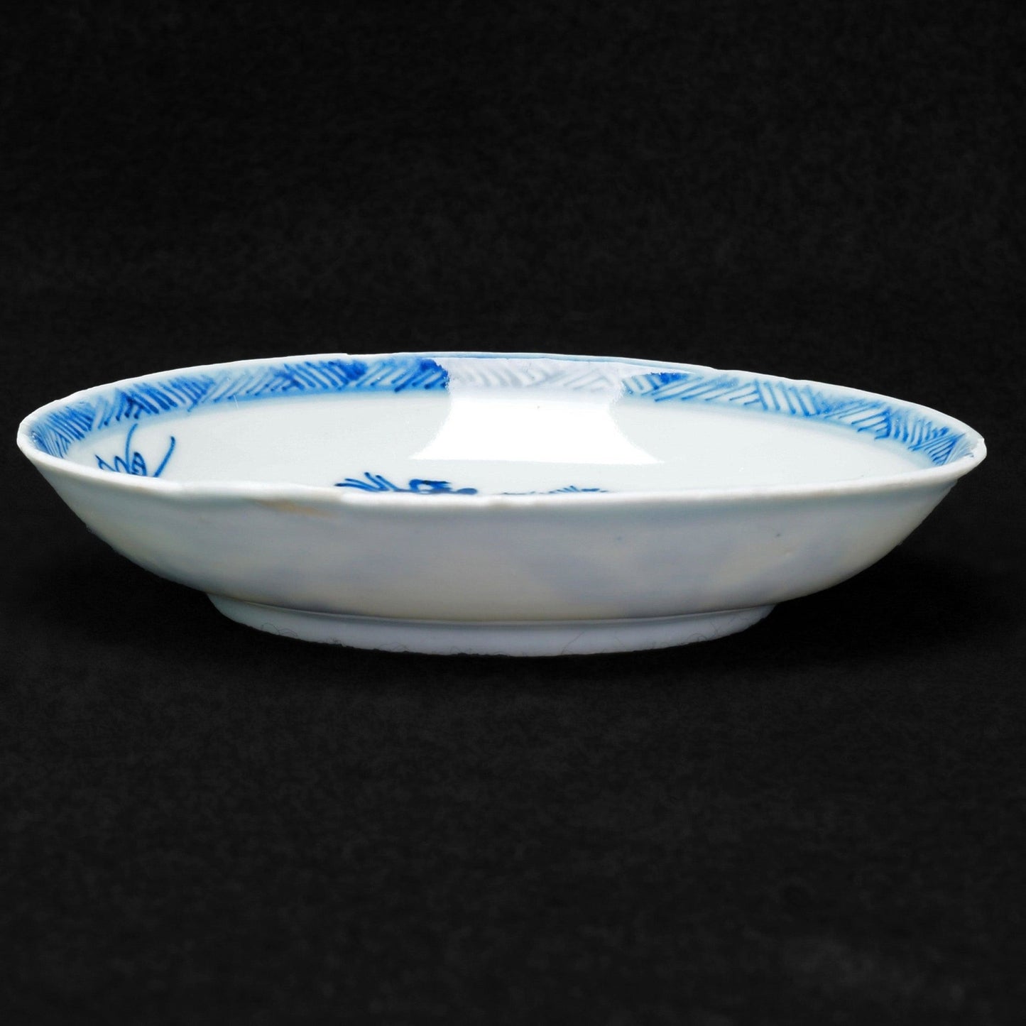 Chinese Kangxi Blue and White Saucer with Pine and Bamboo Circa 1700 - Bear and Raven Antiques