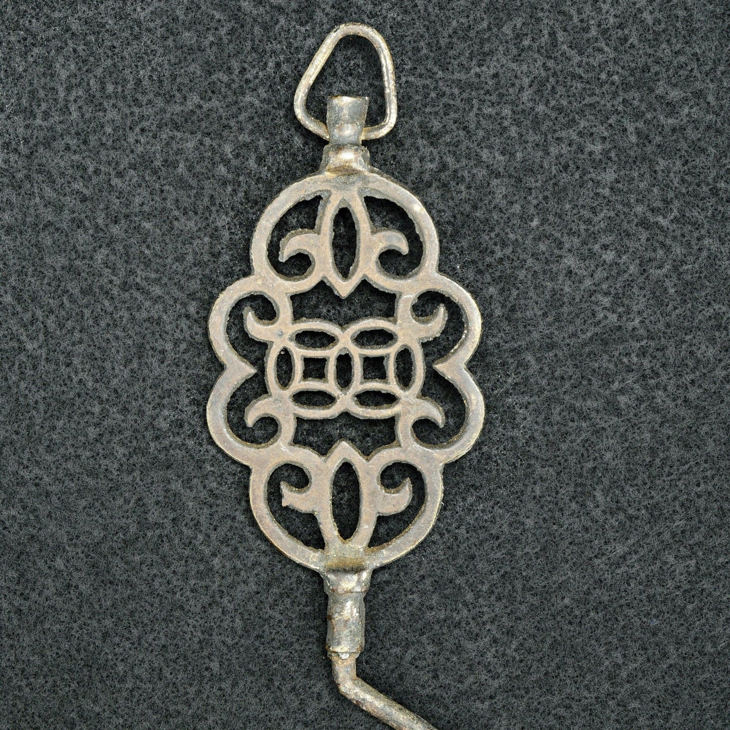 Chinese Metal Pot Hook with Openwork 19th Century - Bear and Raven Antiques