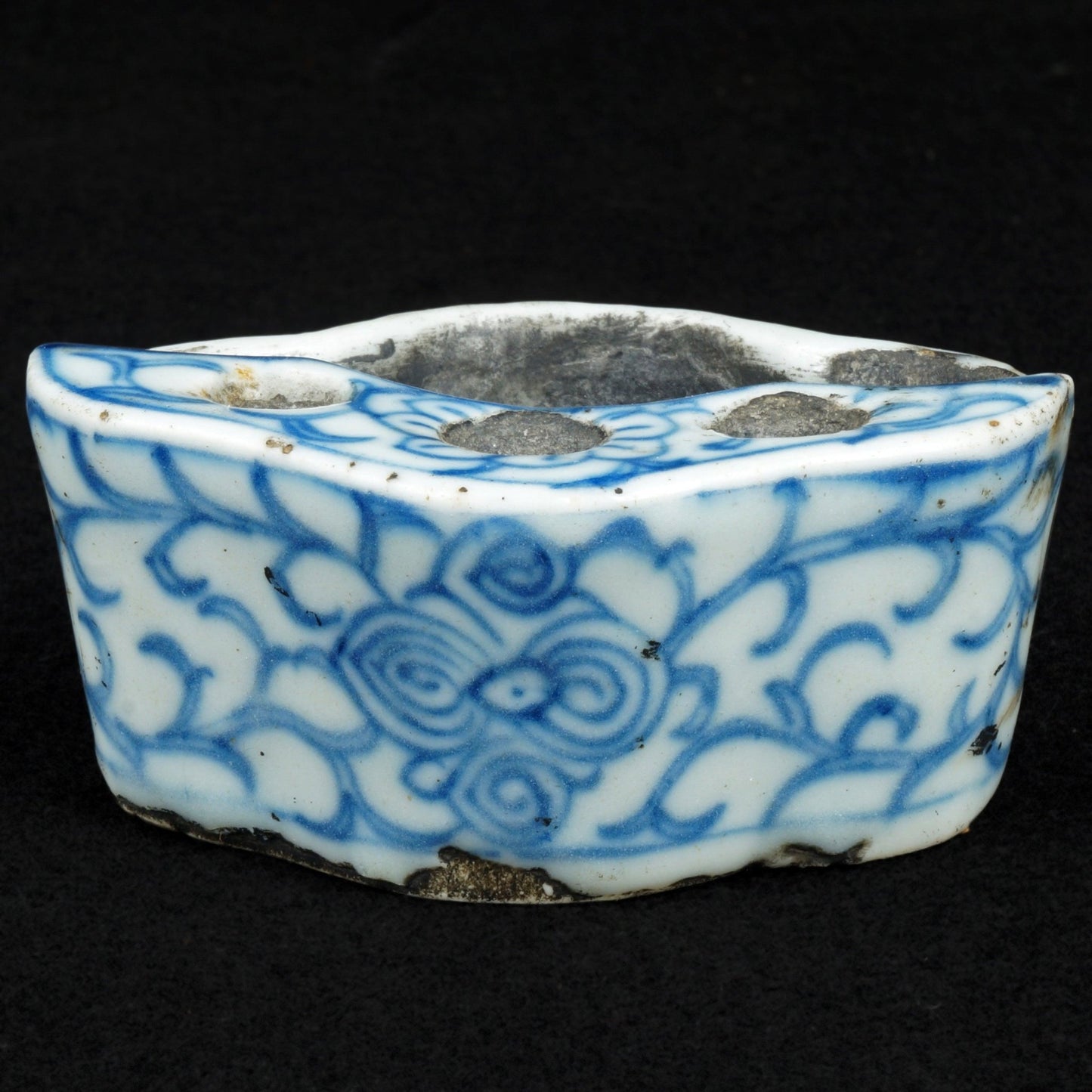 Chinese Ming Scholar’s Porcelain Inkwell with Brush Holder - Bear and Raven Antiques