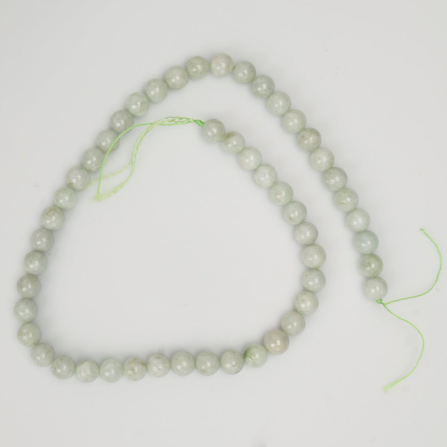 Chinese Pale Green Nephrite Jade Bead Strand Partial Necklace - Bear and Raven Antiques