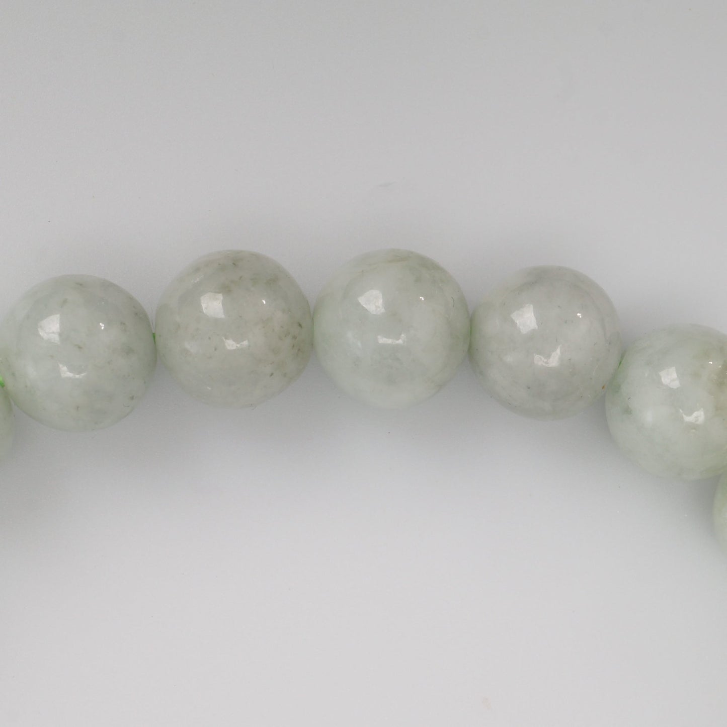 Chinese Pale Green Nephrite Jade Bead Strand Partial Necklace - Bear and Raven Antiques