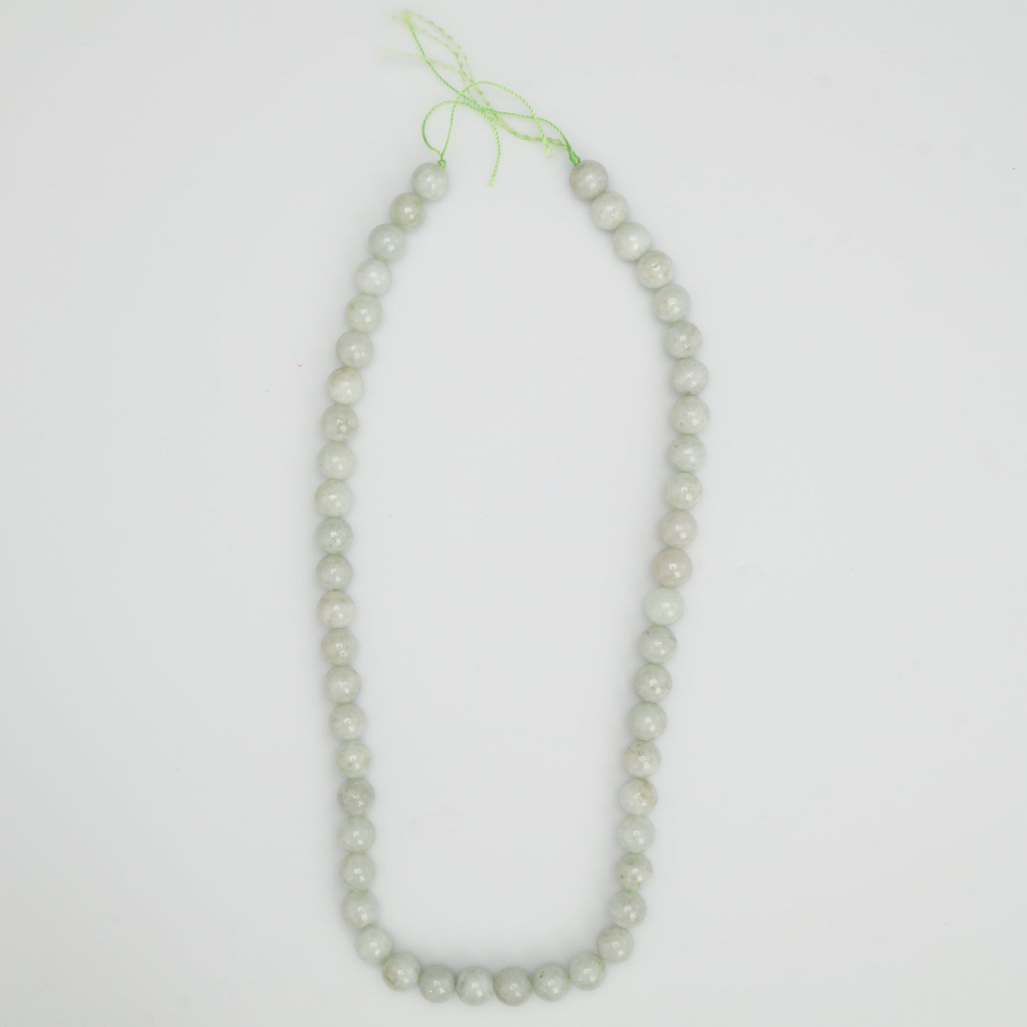 Chinese Pale Green Nephrite Jade Bead Strand Partial Necklace - Bear and Raven Antiques