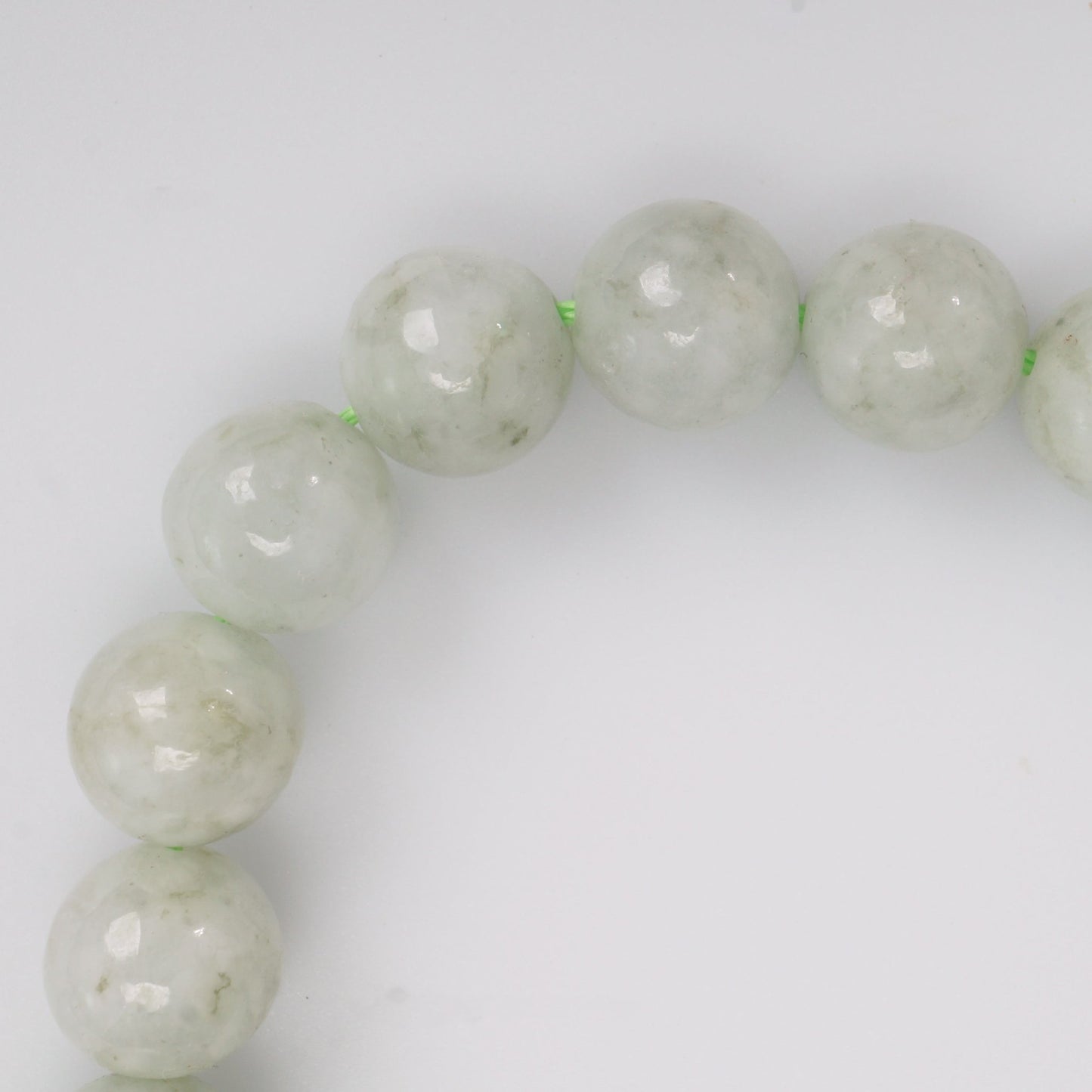 Chinese Pale Green Nephrite Jade Bead Strand Partial Necklace - Bear and Raven Antiques