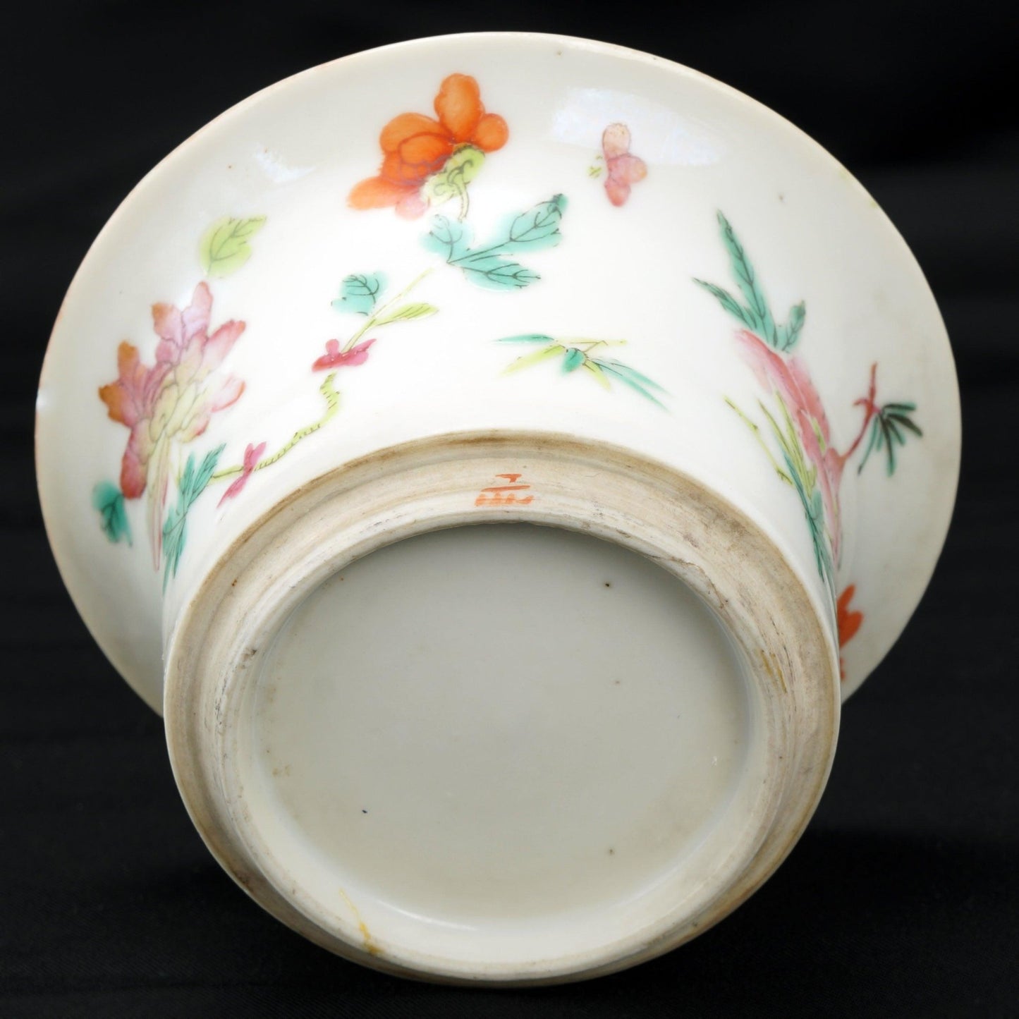 Chinese Polychrome Everted Lip Cup with Cricket Design Late Qing - Bear and Raven Antiques