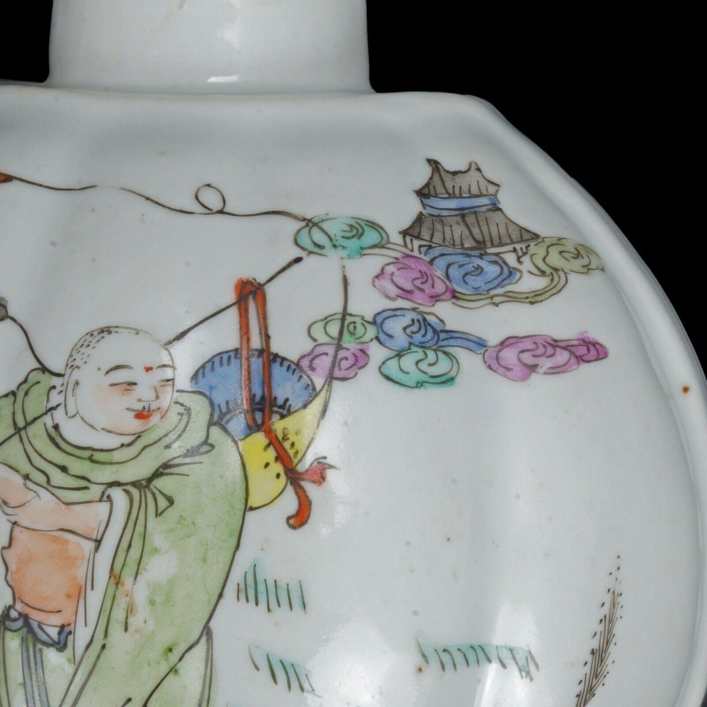 Chinese Polychrome Tea Caddy Hua Cha Gong Si Mark Republic Period - Bear and Raven Antiques