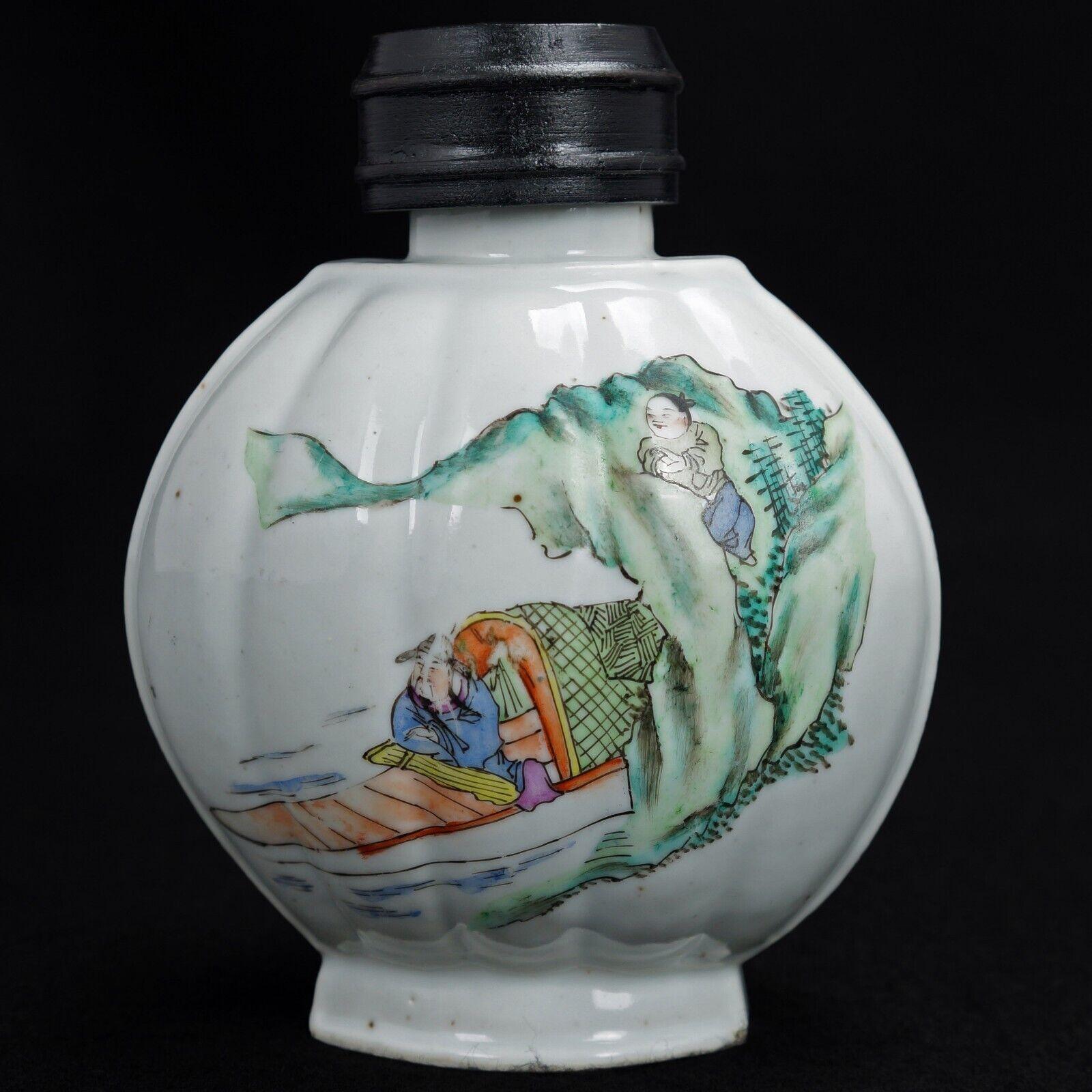 Chinese Polychrome Tea Caddy Hua Cha Gong Si Mark Republic Period - Bear and Raven Antiques