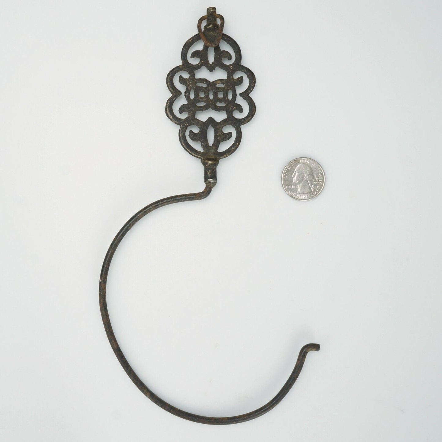 Chinese Qing Bronze and Iron Pot Hook with Shou 19th Century - Bear and Raven Antiques