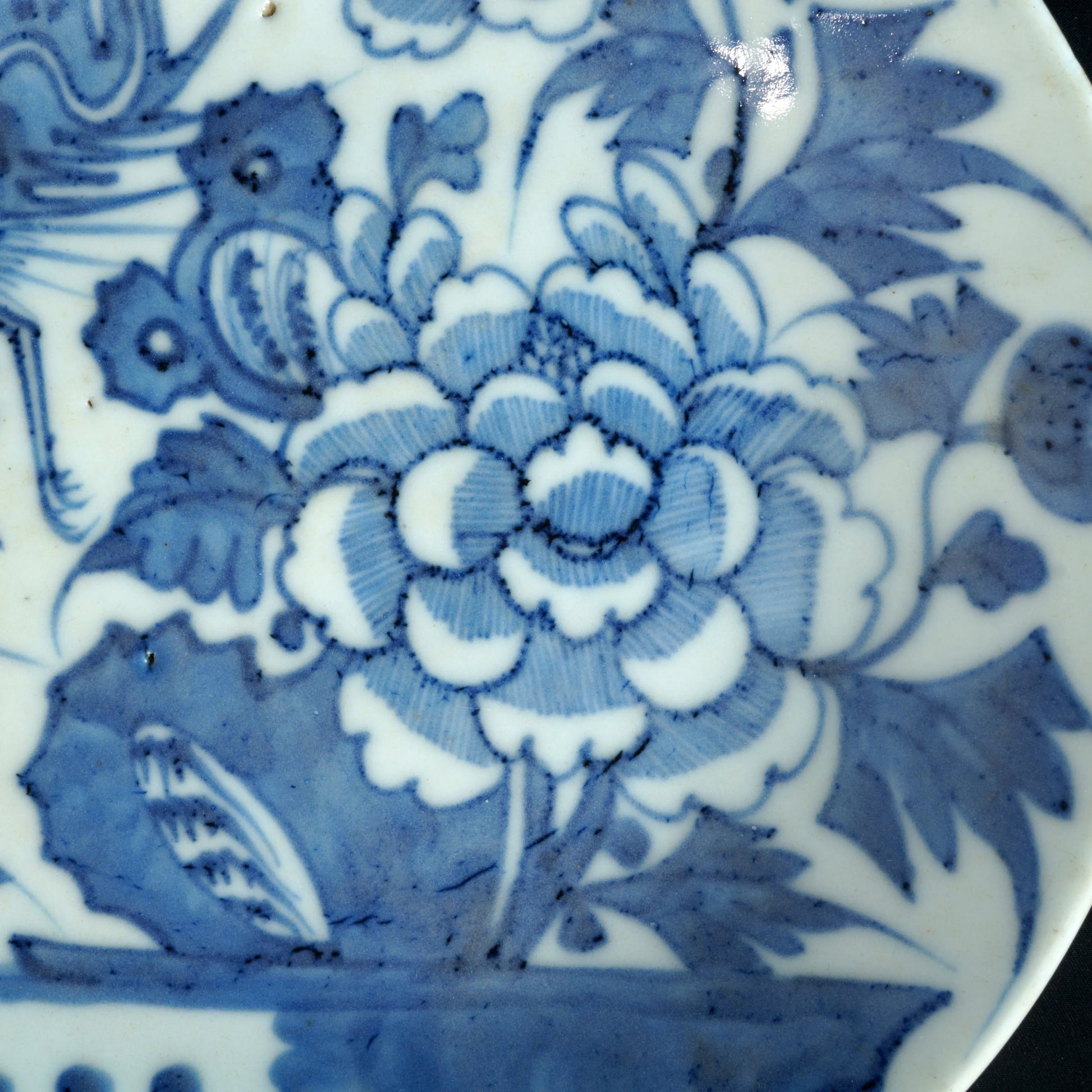 Chinese Qing Phoenix and Peony Bowl 19th Century - Bear and Raven Antiques