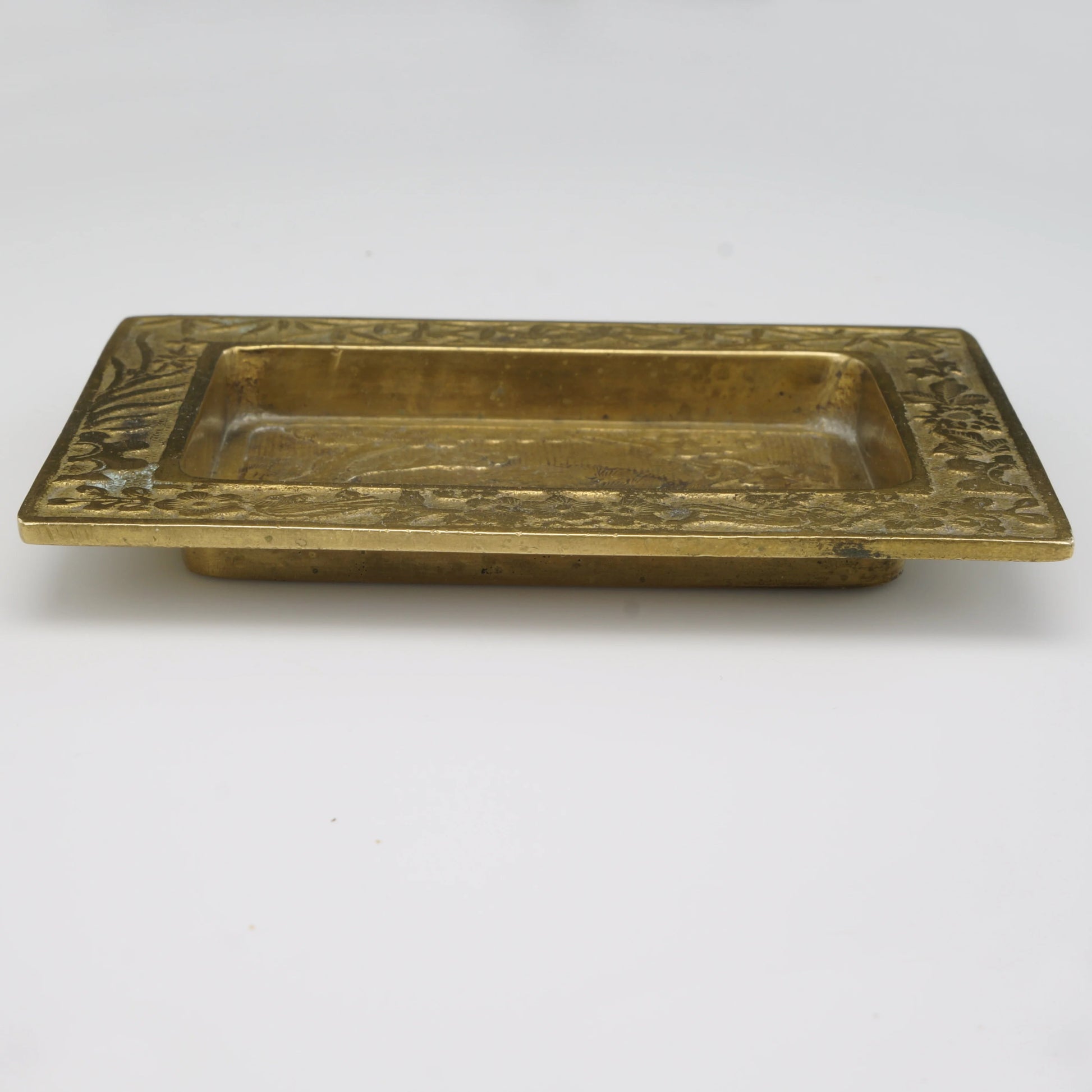 Chinese Small Brass Tray Circa 1900 - Bear and Raven Antiques