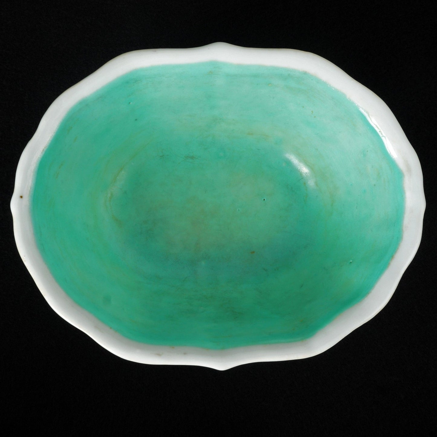 Chinese Turquoise Peony Bowl Late Qing Dynasty - Bear and Raven Antiques