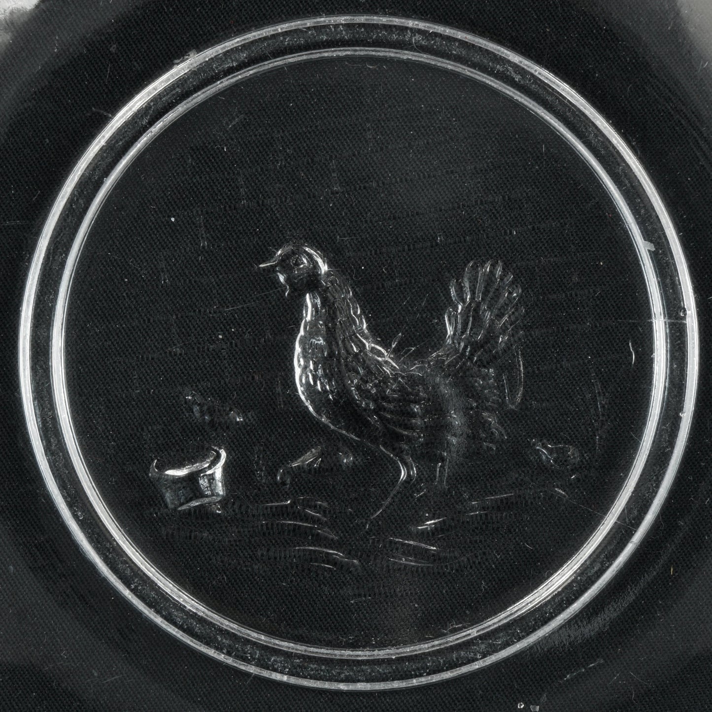 EAPG Victorian Child’s Alphabet Plate with Hen and Chicks 19th Century - Bear and Raven Antiques