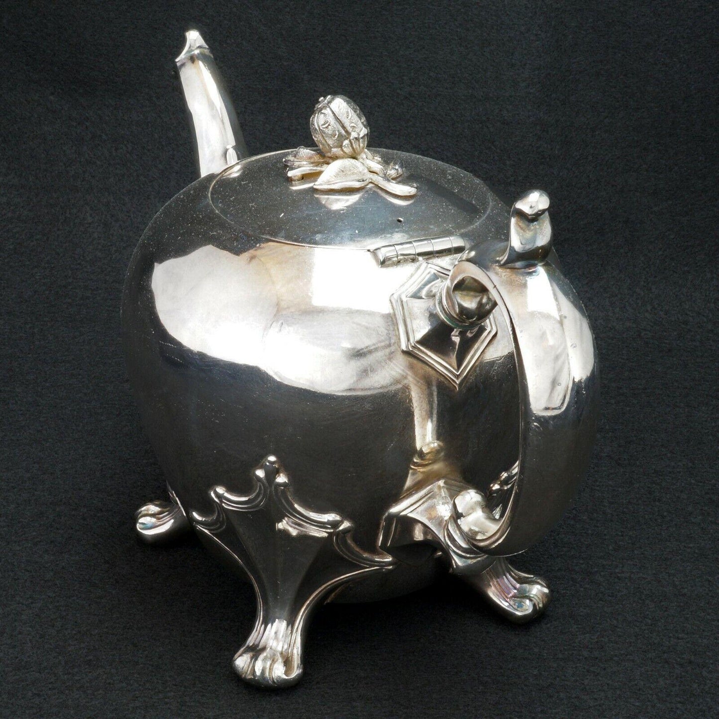 Edwardian Sheffield Silver Plate Teapot Early 20th Century - Bear and Raven Antiques