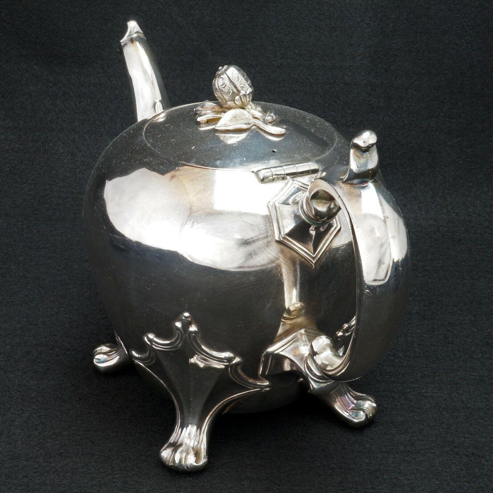 Edwardian Sheffield Silver Plate Teapot Early 20th Century - Bear and Raven Antiques