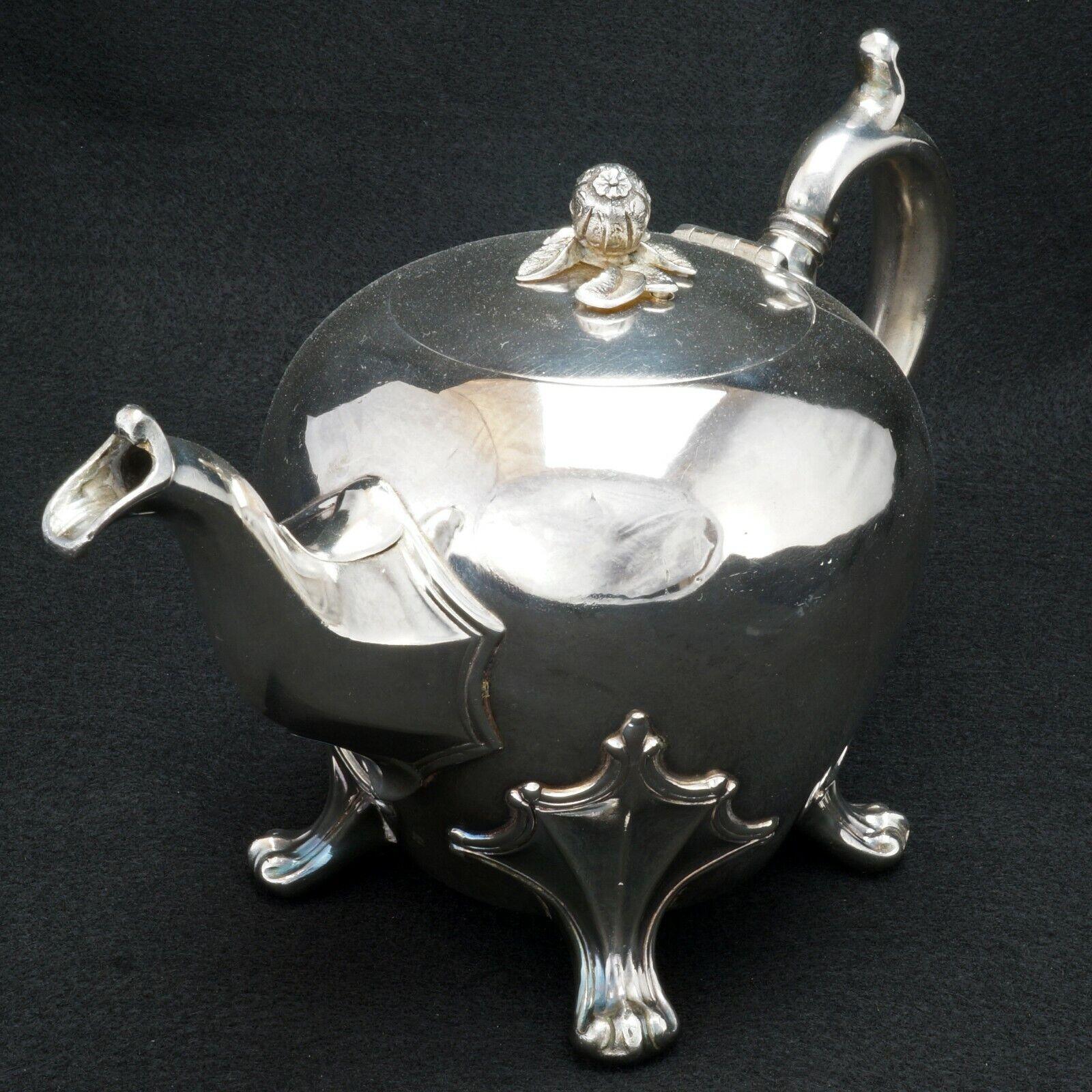 Edwardian Sheffield Silver Plate Teapot Early 20th Century - Bear and Raven Antiques