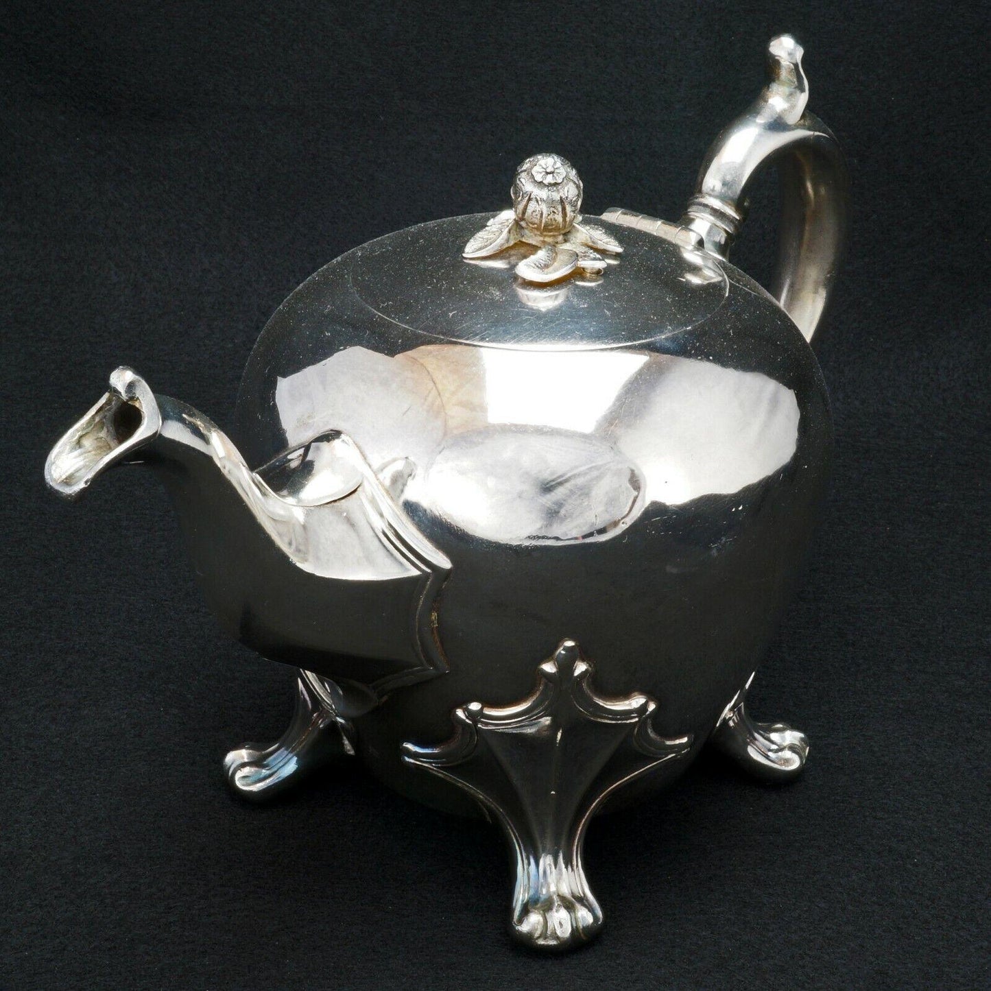 Edwardian Sheffield Silver Plate Teapot Early 20th Century - Bear and Raven Antiques