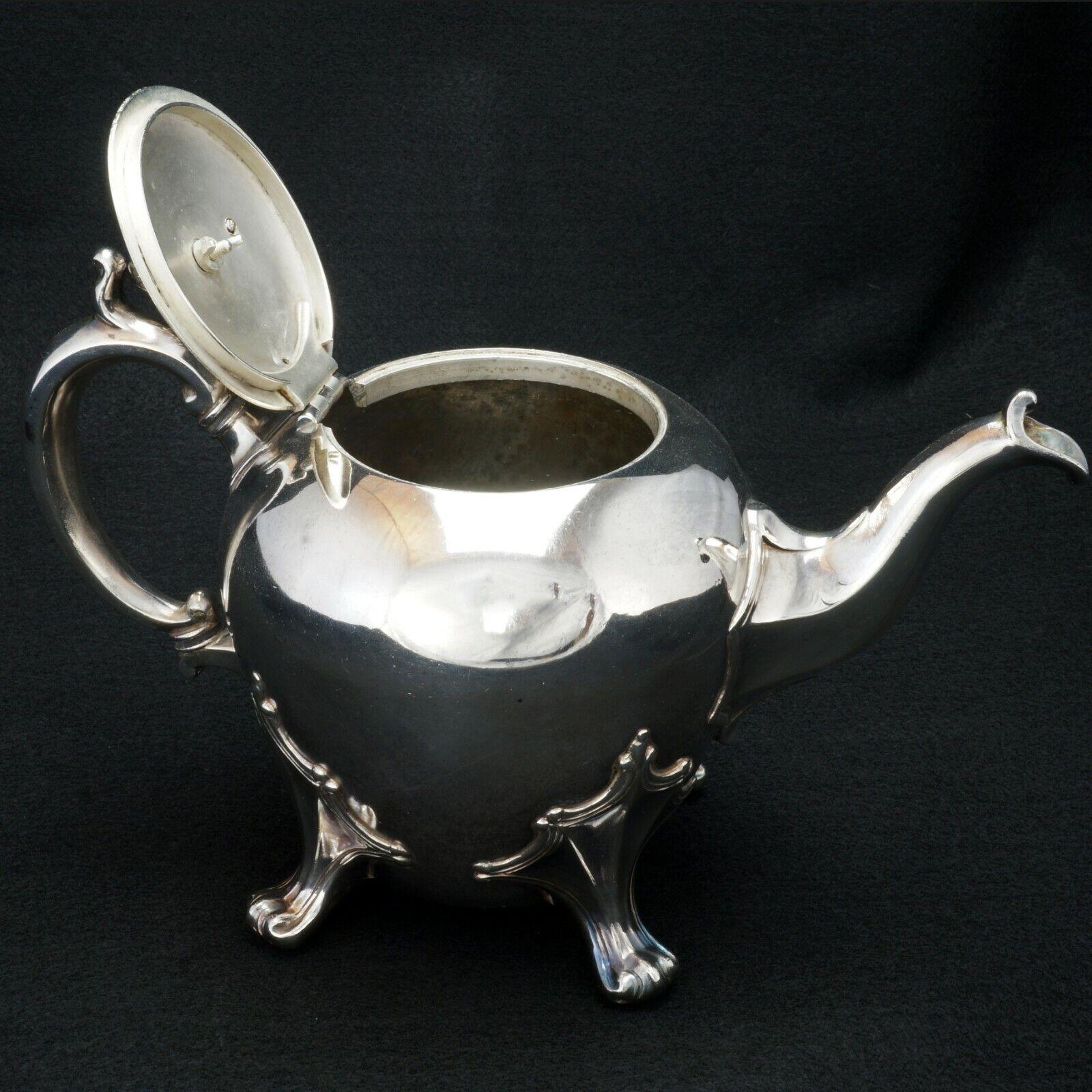 Edwardian Sheffield Silver Plate Teapot Early 20th Century - Bear and Raven Antiques