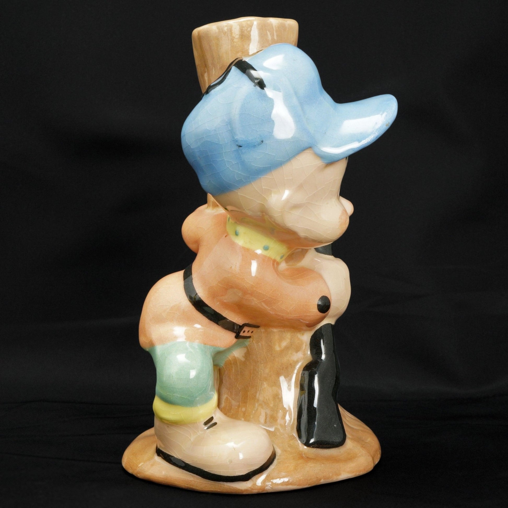 Elmer Fudd Behind Tree Ceramic Figural Vase Evan K. Shaw Laguna Pottery 1940’s - Bear and Raven Antiques