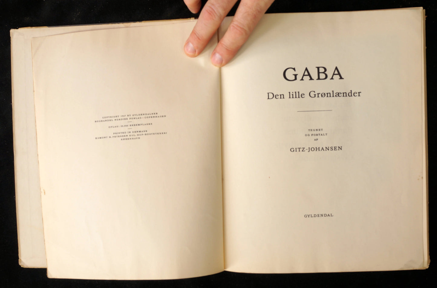 Gaba Den Lille: Gronlaender, Gitz Johansen, 1947 - Bear and Raven Antiques