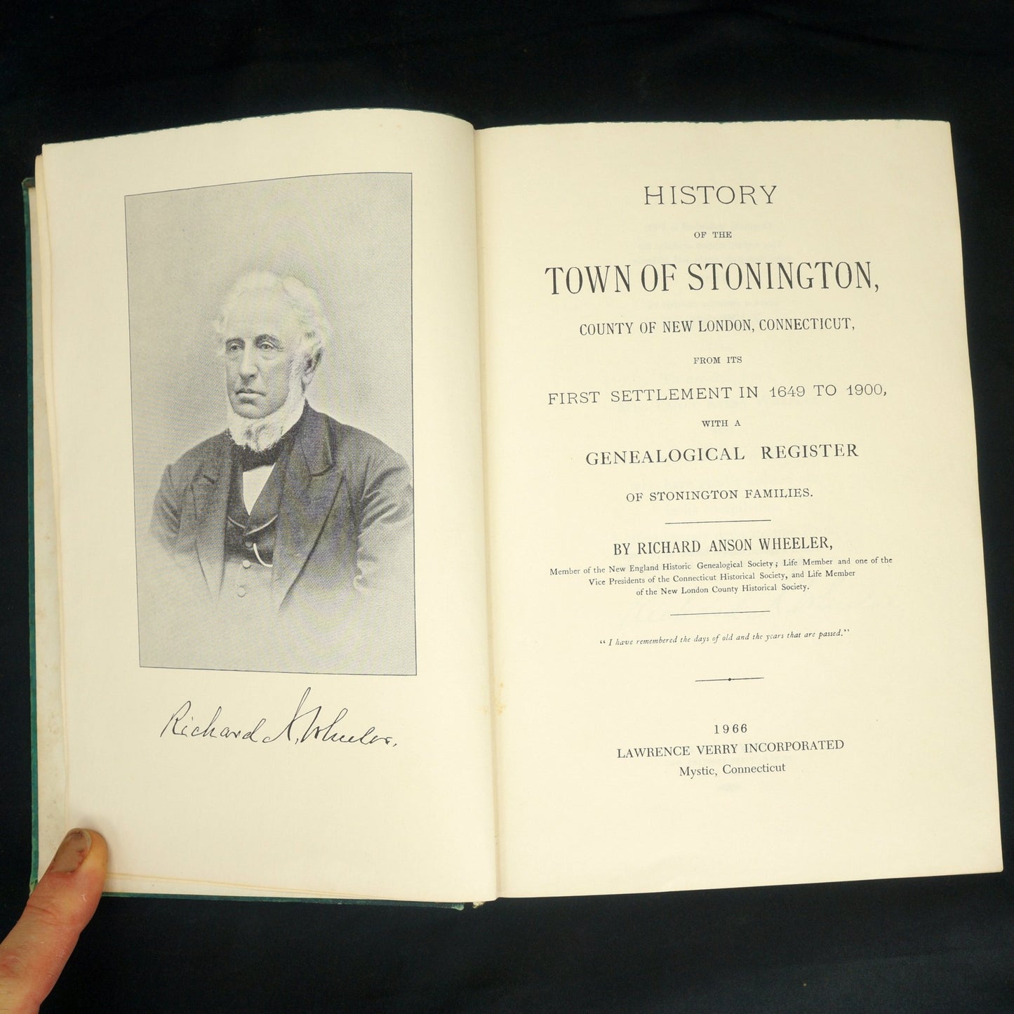 History of the Town of Stonington, Conn., 1649 – 1900, Wheeler, Richard Anson. - Bear and Raven Antiques