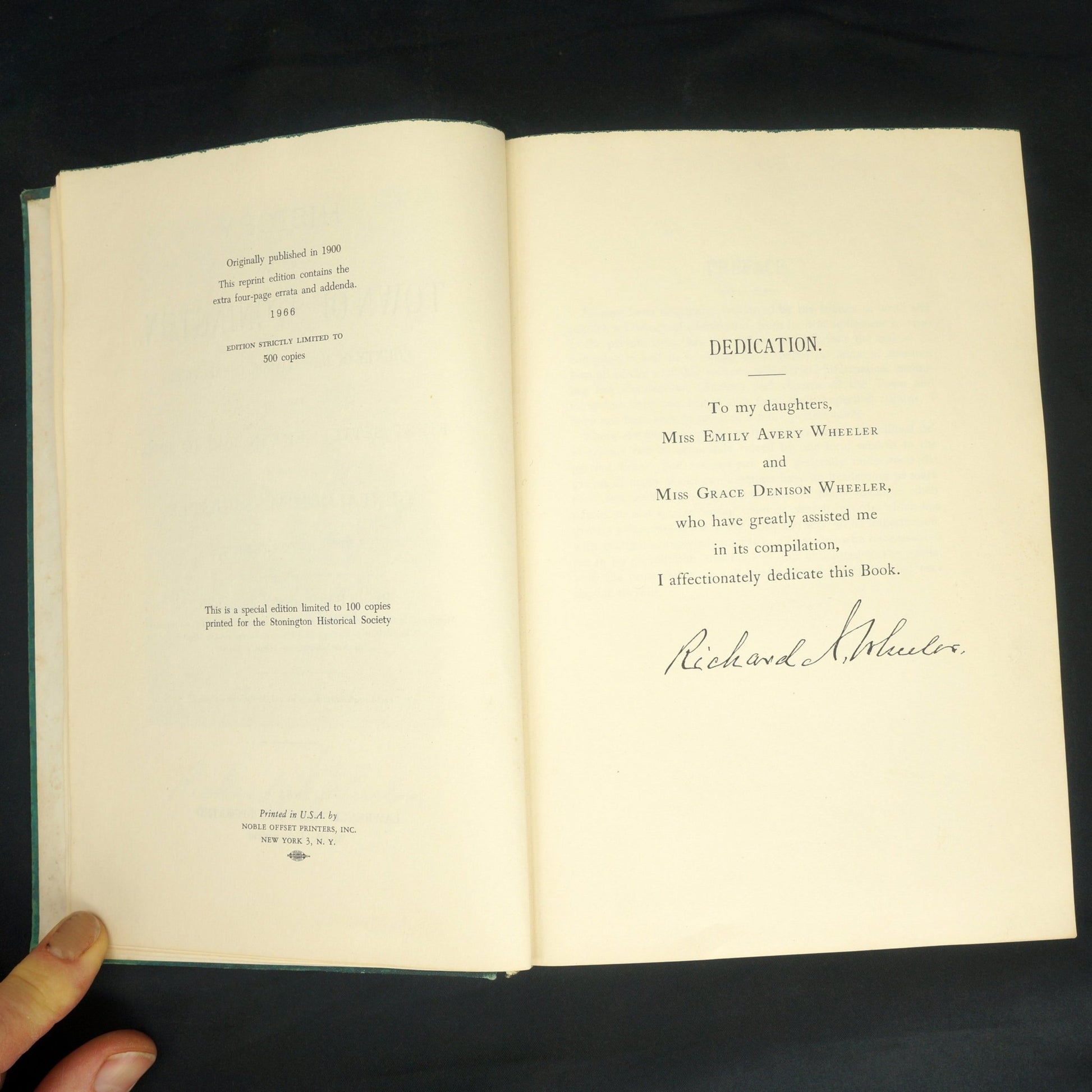 History of the Town of Stonington, Conn., 1649 – 1900, Wheeler, Richard Anson. - Bear and Raven Antiques