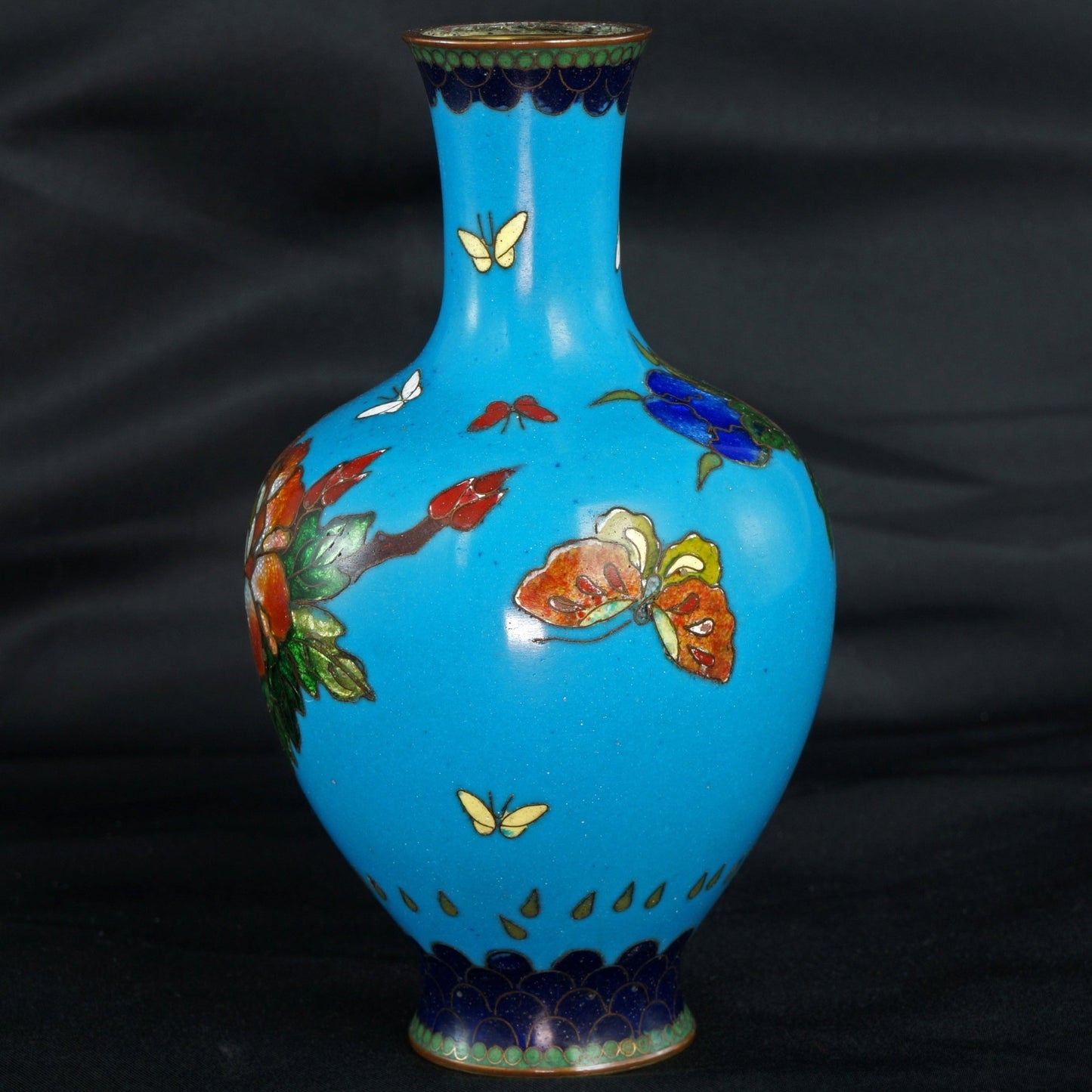 Japanese Taisho/Showa Ginbari Floral Vase c 1920 - Bear and Raven Antiques