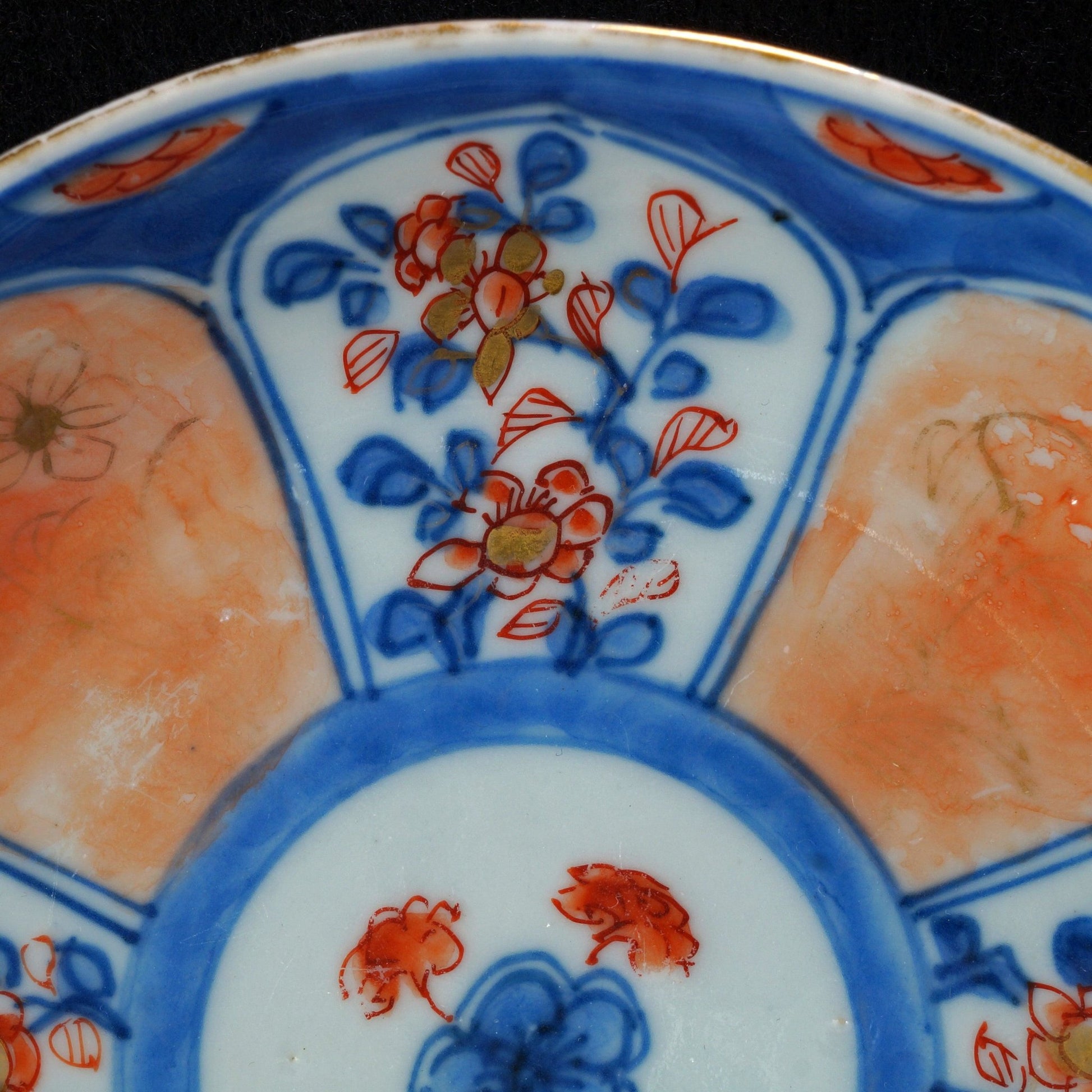 Kangxi Chinese Imari Dish with Floral Panels Circa 1700 - Bear and Raven Antiques