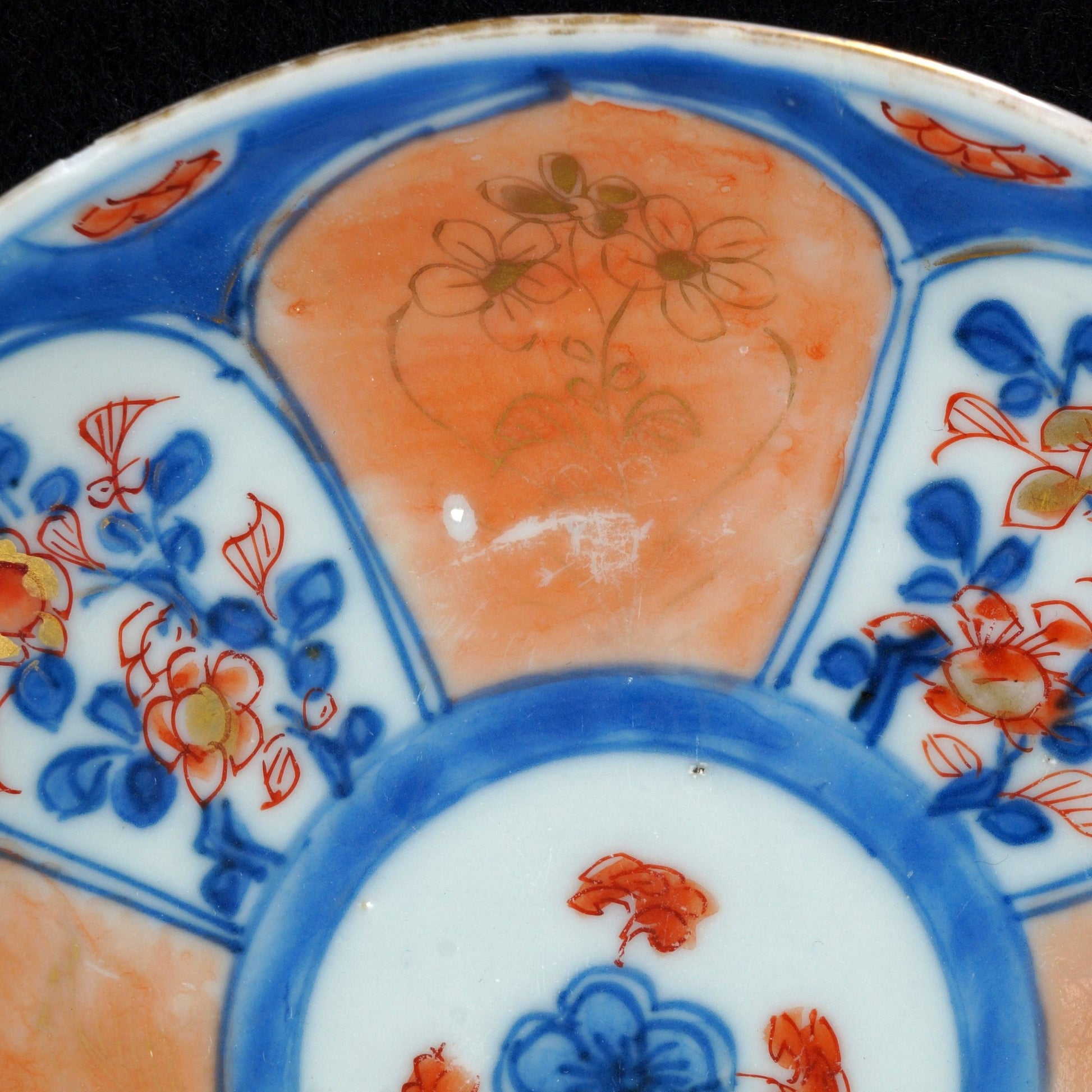 Kangxi Chinese Imari Dish with Floral Panels Circa 1700 - Bear and Raven Antiques