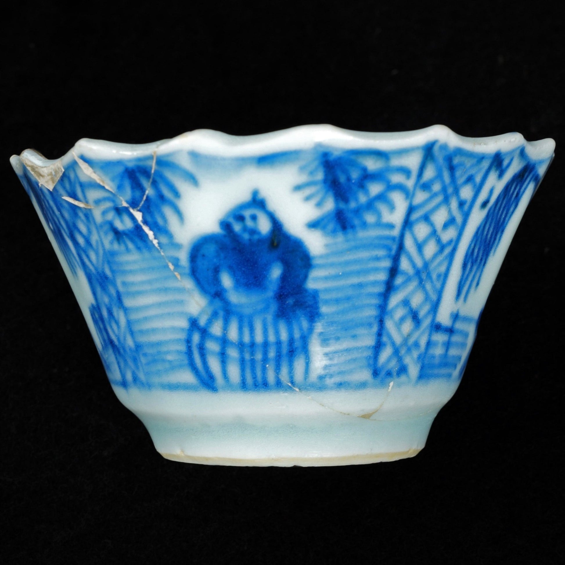 Kangxi Teacup and Saucer Blue and White Porcelain Circa 1700 - Bear and Raven Antiques