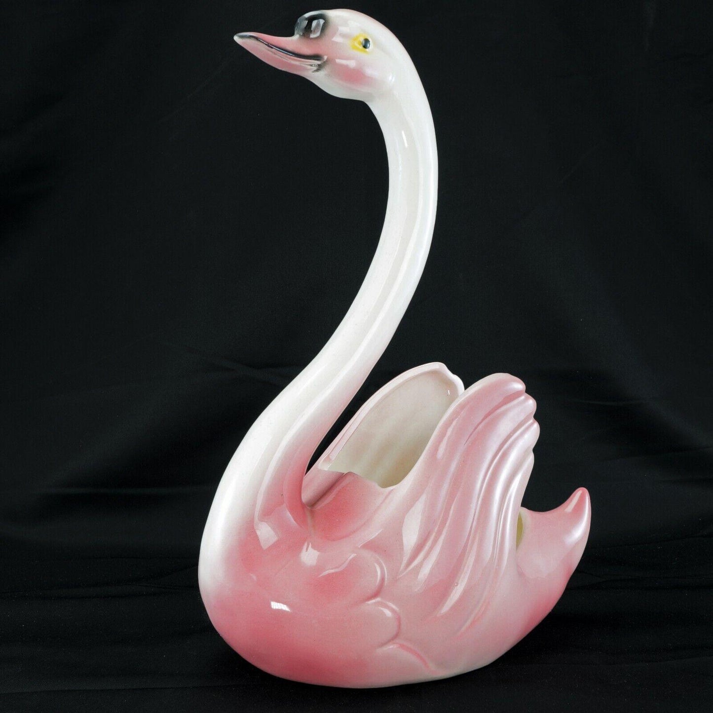 Mid-century Pink Swan Planter Maddux of California Circa 1950 - Bear and Raven Antiques