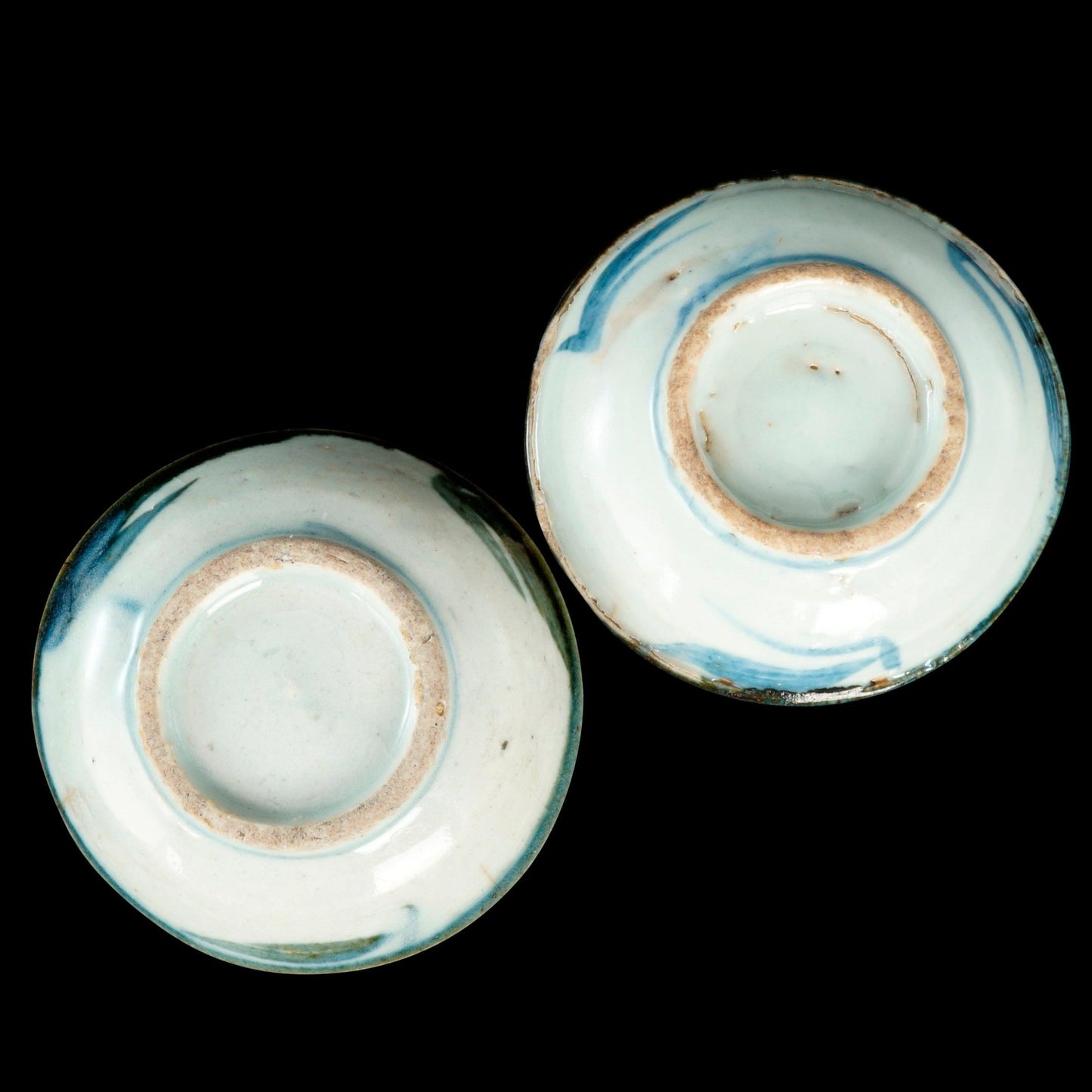 Pair of Chinese Qing Sauce Dishes Late 19th Century - Bear and Raven Antiques