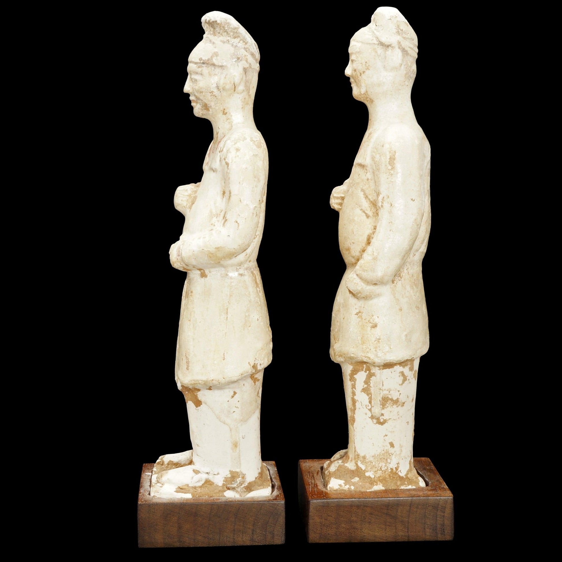 Pair of Chinese Tang Terracotta Warrior Figures 618 to 907 - Bear and Raven Antiques