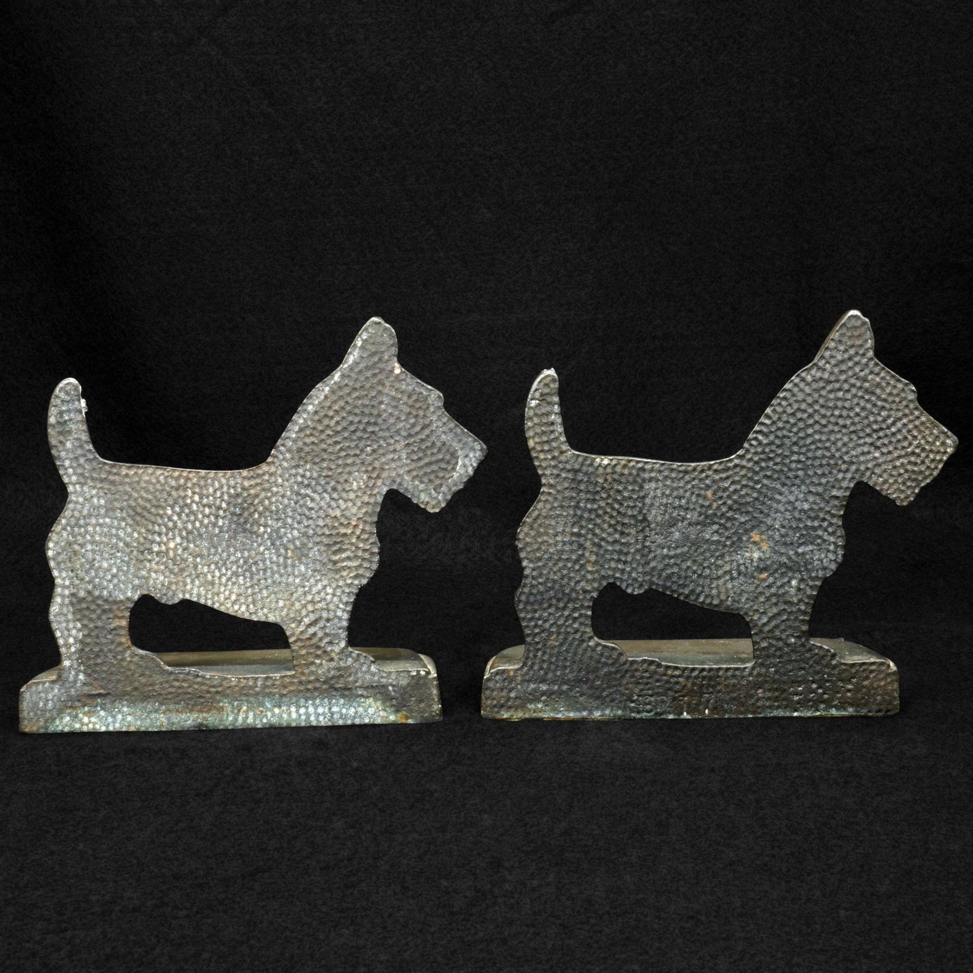 Pair of Scotty Dog Hubley Iron Bookends Circa 1925 - Bear and Raven Antiques