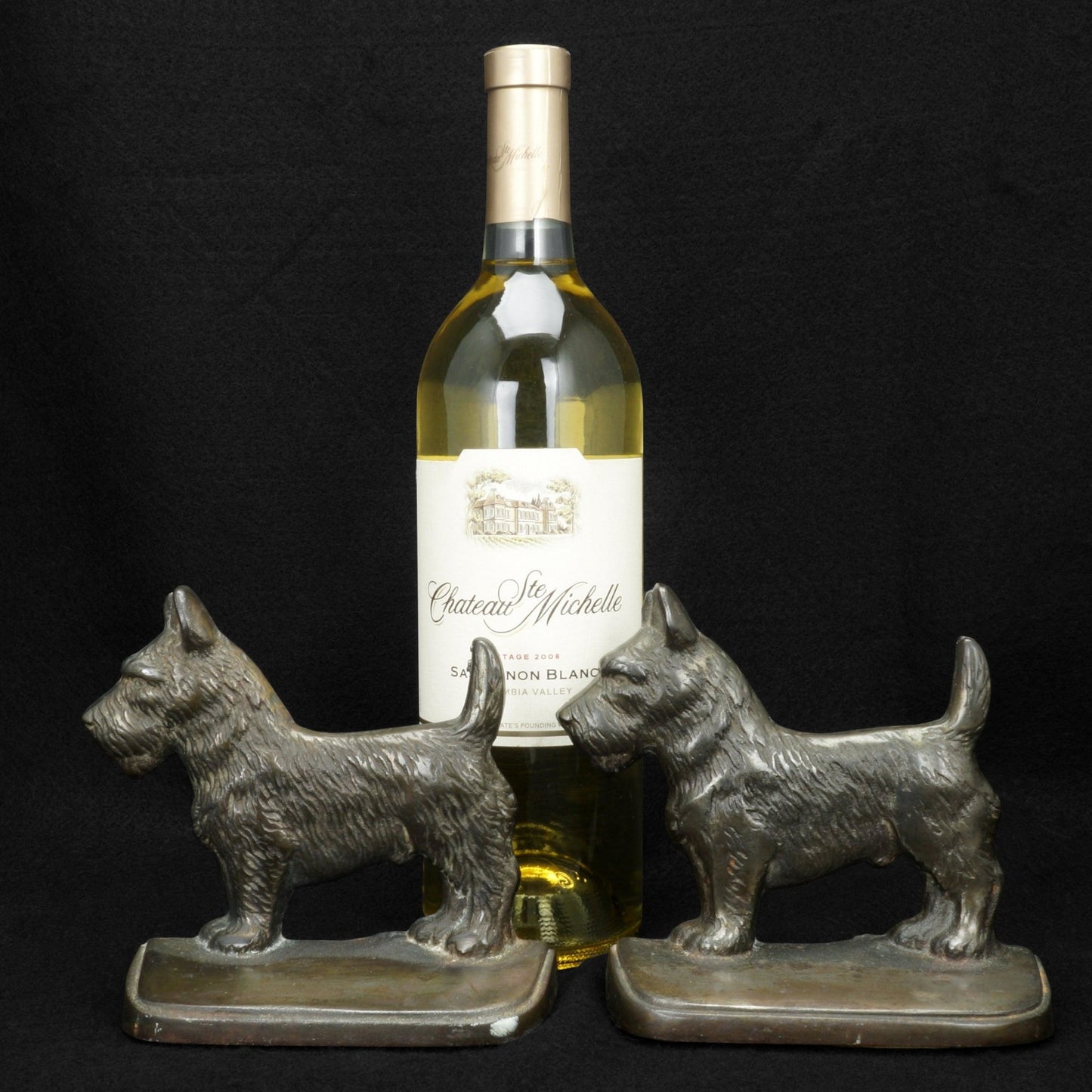 Pair of Scotty Dog Hubley Iron Bookends Circa 1925 - Bear and Raven Antiques