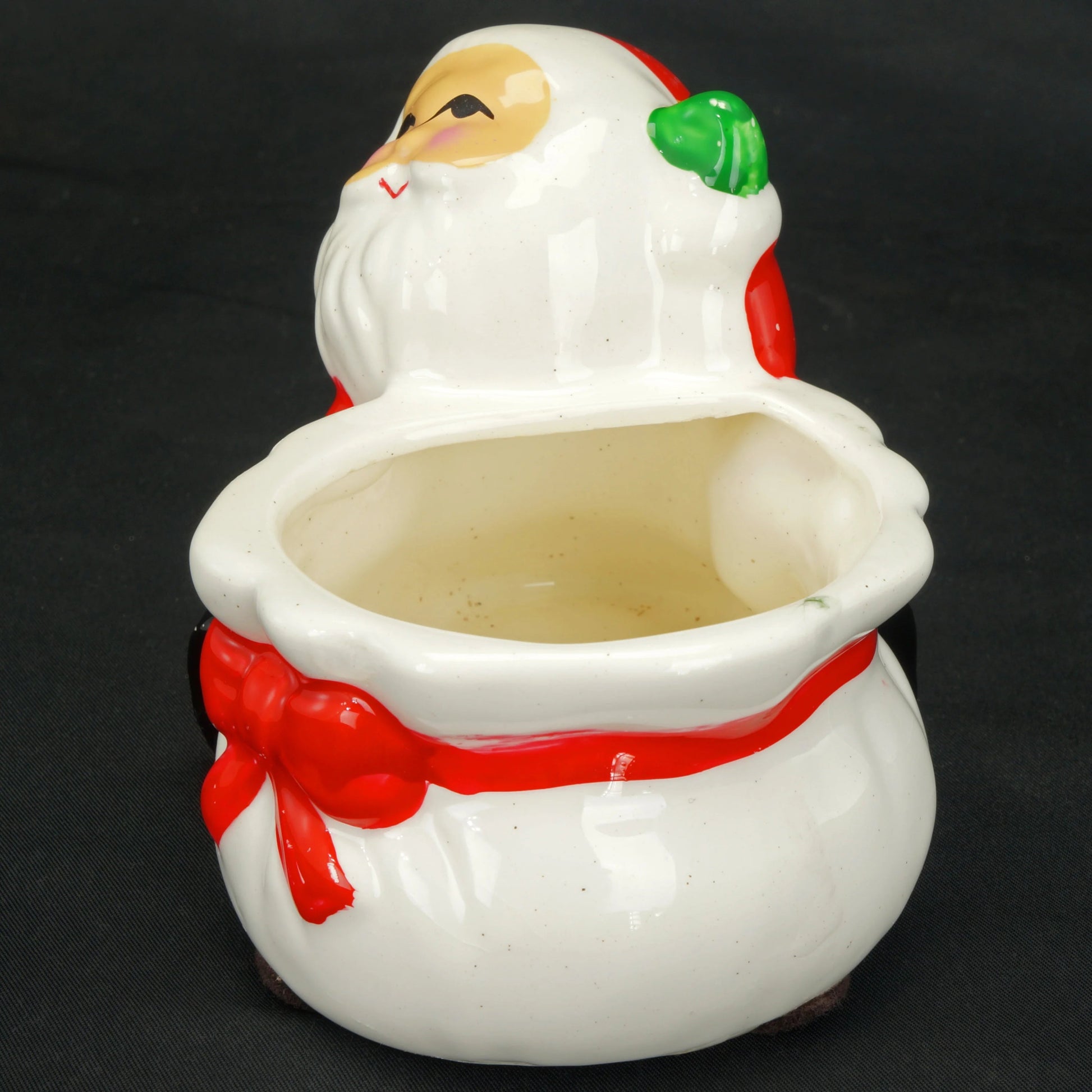 Santa Bag Planter or Candy Dish circa 1960 - Bear and Raven Antiques