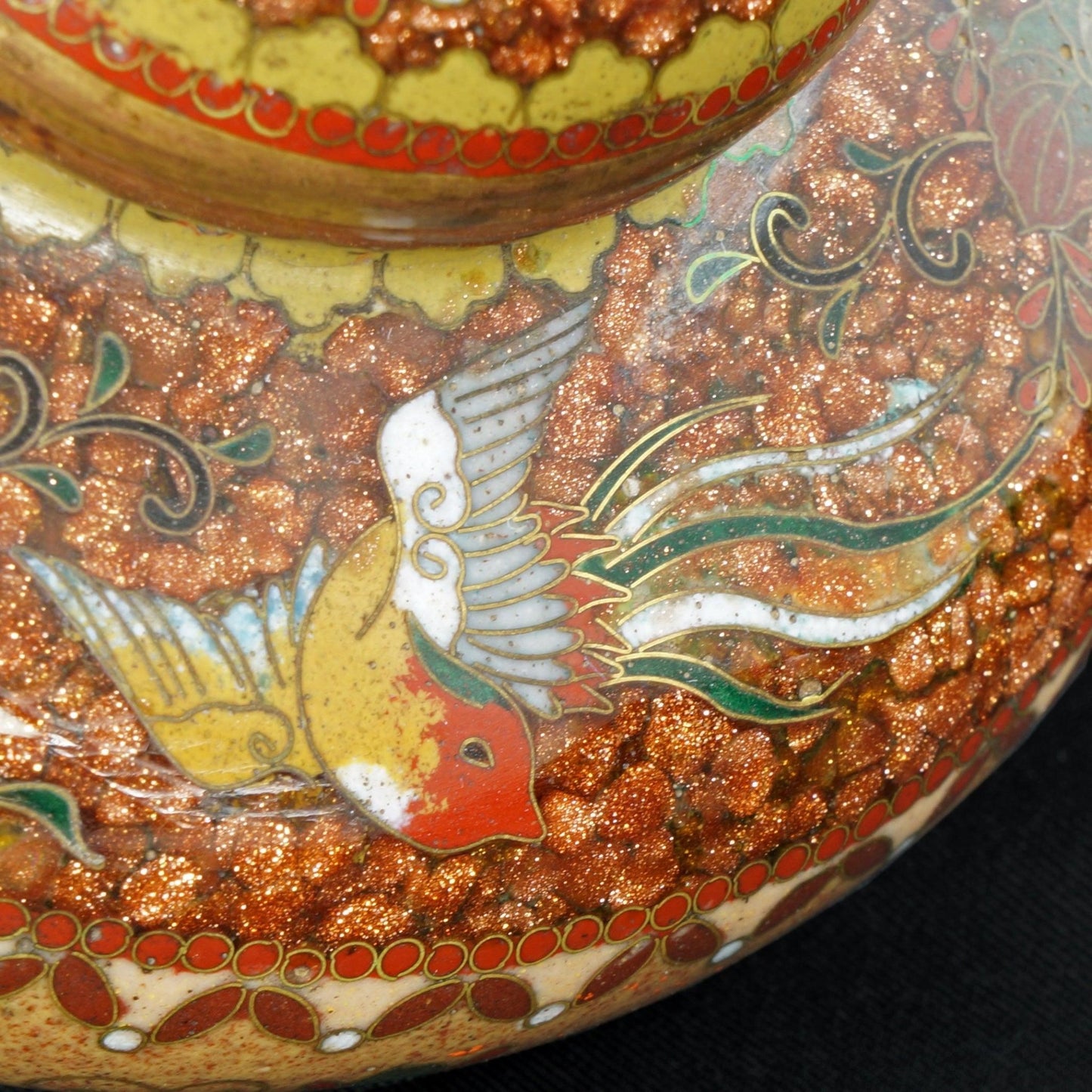 Small Japanese Cloisonne Censer Phoenix Motif Meiji Period - Bear and Raven Antiques