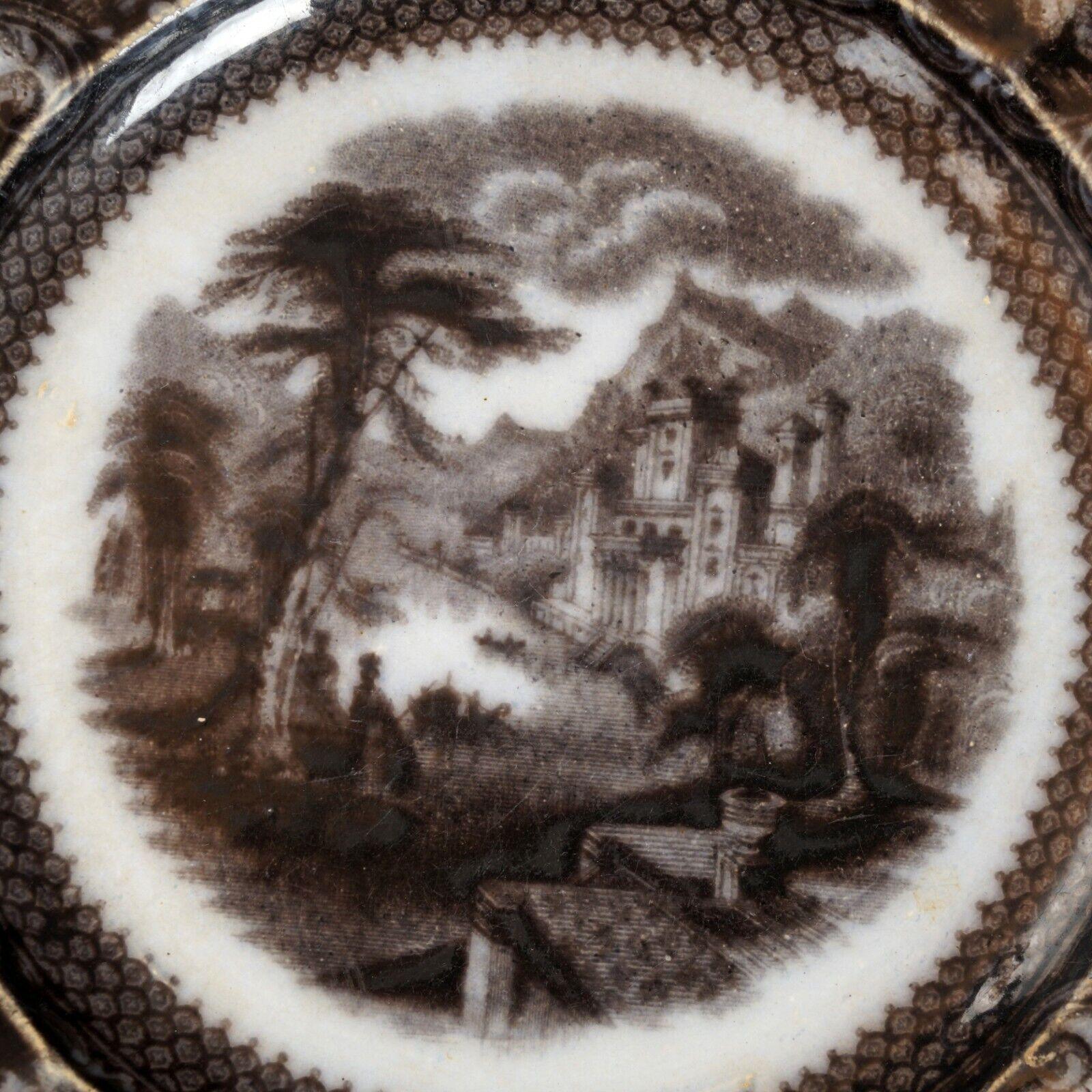 Staffordshire Transferware Plate T Walker Savoy Pattern 19th Century - Bear and Raven Antiques